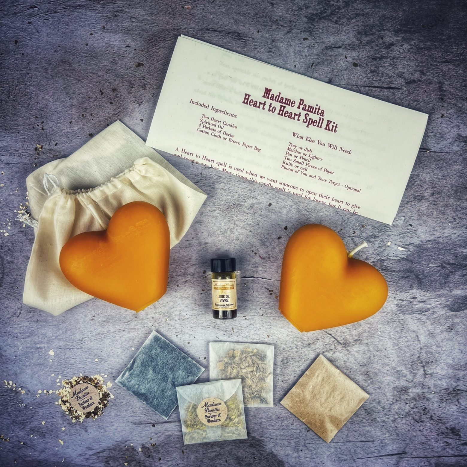 Heart to Heart Candle Spell Kit - Love Connection & Reconciliation Magic | Candle Spell Kit | Wiccan Center
