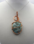 Raw Copper Resin Amazonite Pendant Necklace | | Wiccan Center