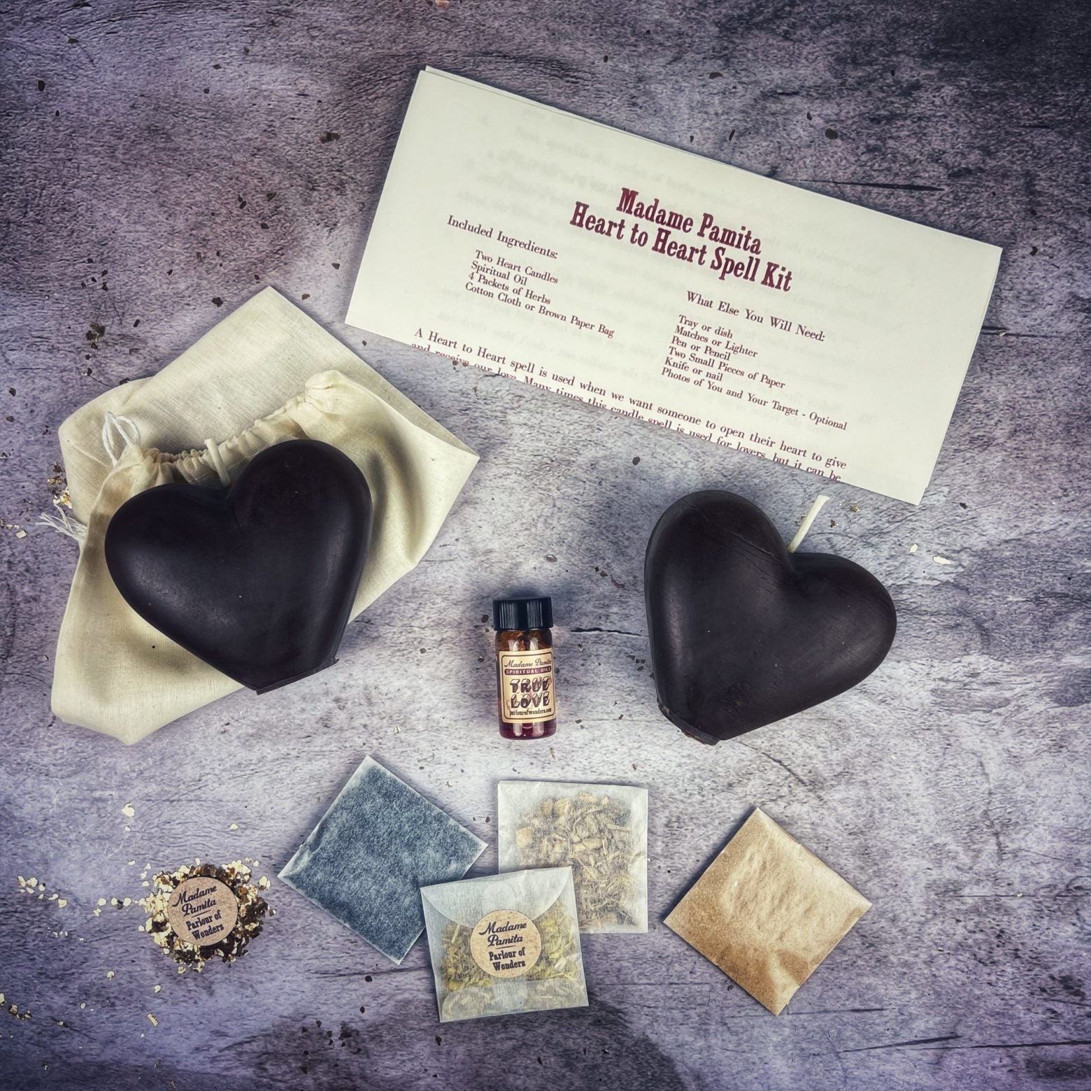 Heart to Heart Candle Spell Kit - Love Connection & Reconciliation Magic | Candle Spell Kit | Wiccan Center