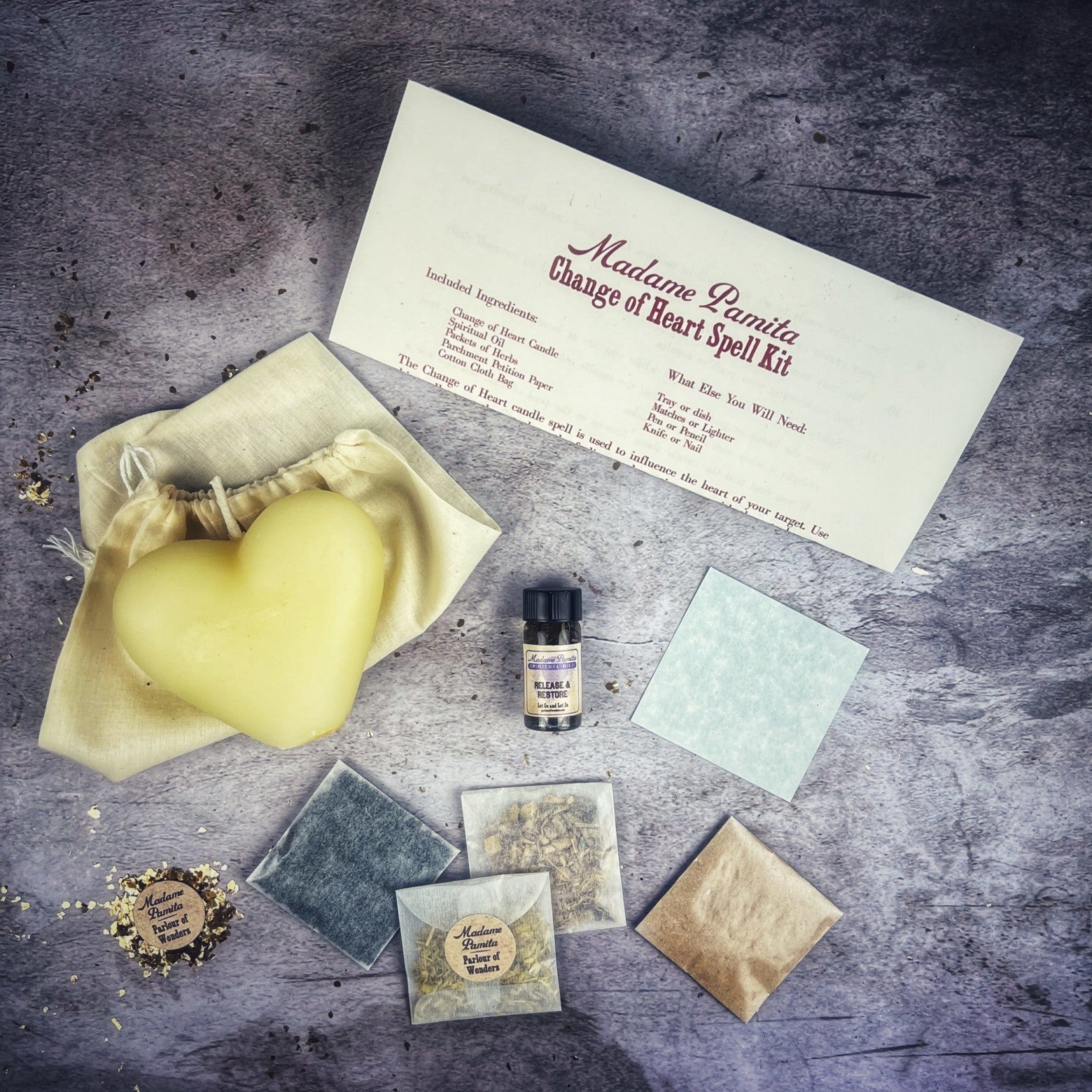 Change of Heart Candle Spell Kit - Love Reconciliation & Emotional Healing | Candle Spell Kit | Wiccan Center
