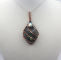 Raw Copper Labradorite Charmed Pendant Necklace | | Wiccan Center