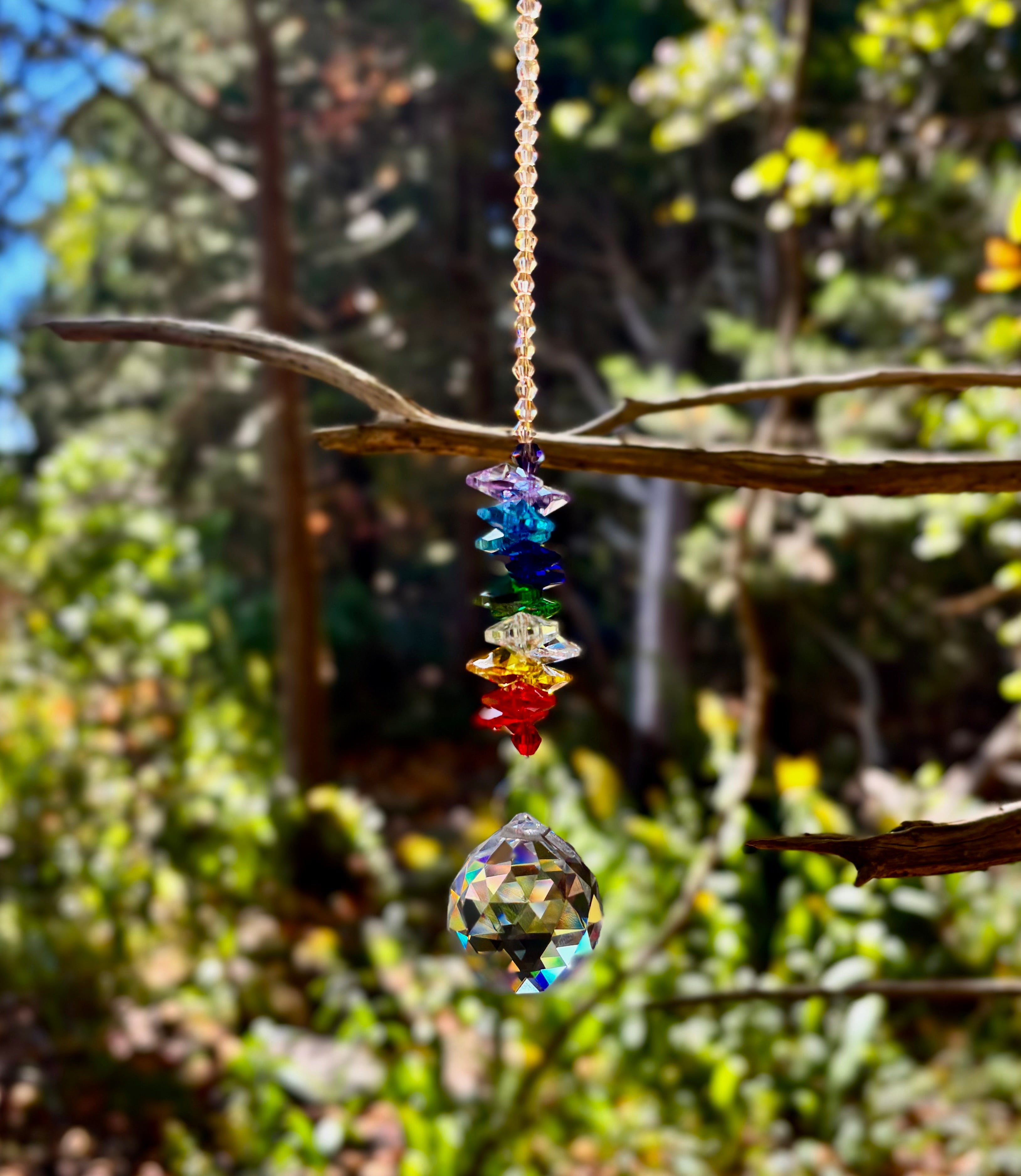 Crystal 7 Chakra Suncatcher– Balance, Harmony & Global Energy | | Wiccan Center