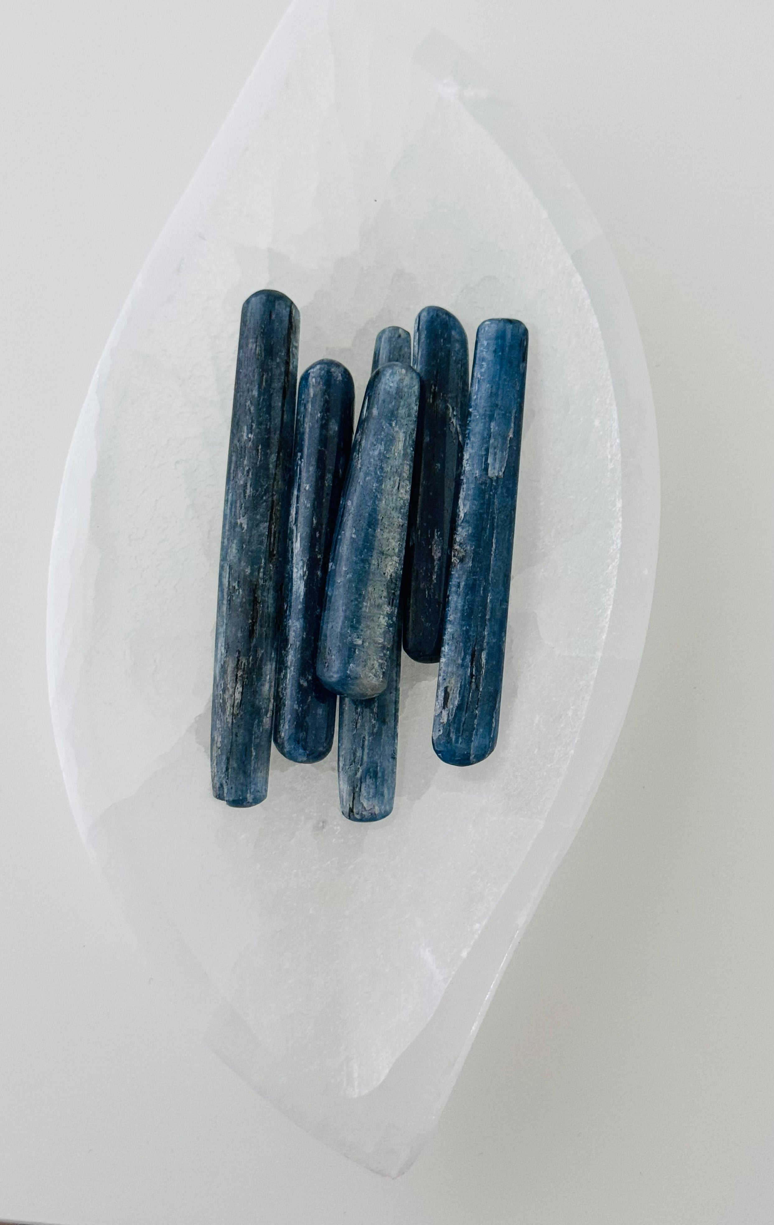Blue Kyanite with Black Mica Polished Wand | | Wiccan Center