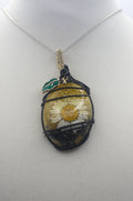 Plated Resin White Flower Pendant Necklace | | Wiccan Center