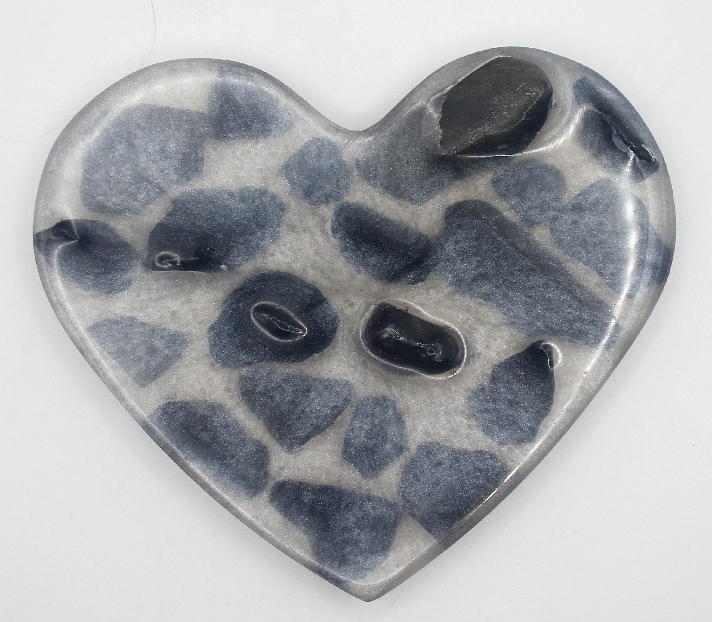 Resin Crystal Chip Heart Tray Flat | | Wiccan Center