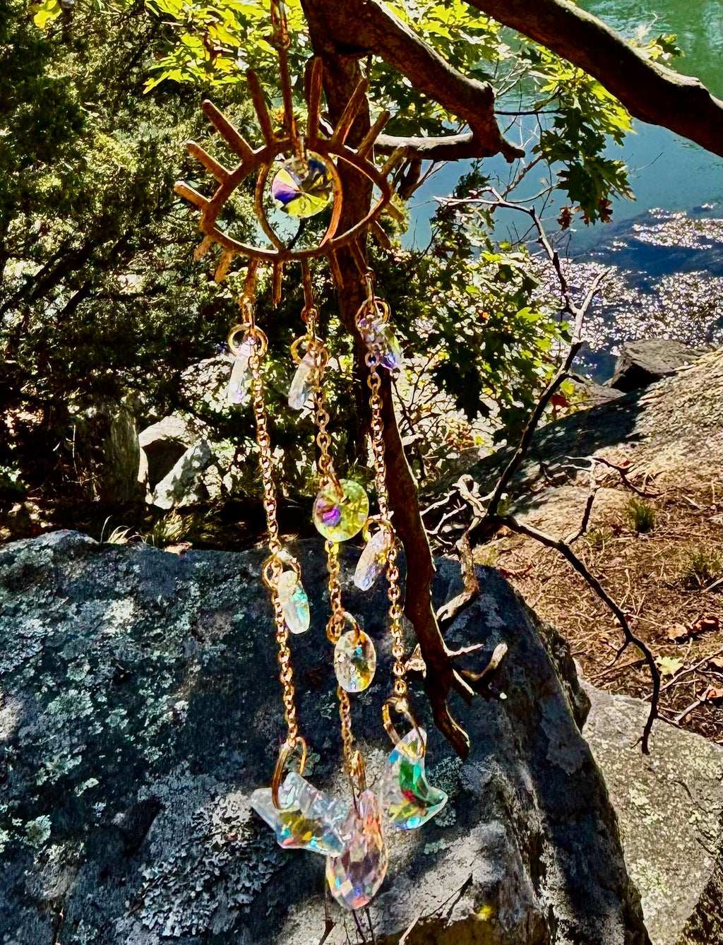 Evil Eye Crystal Suncatcher – Light, Protection & Positive Energy | | Wiccan Center