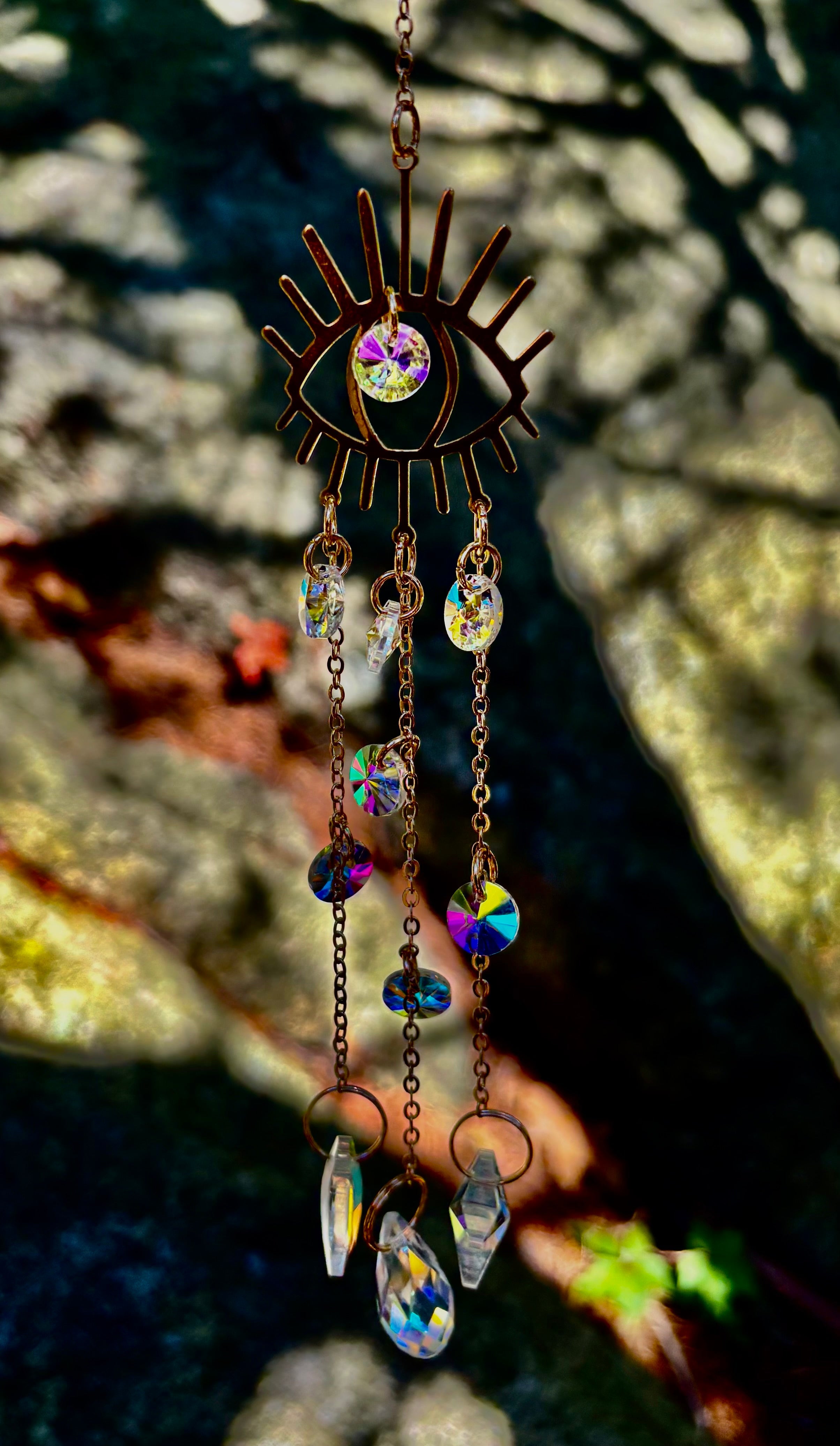 Evil Eye Crystal Suncatcher – Light, Protection & Positive Energy | | Wiccan Center