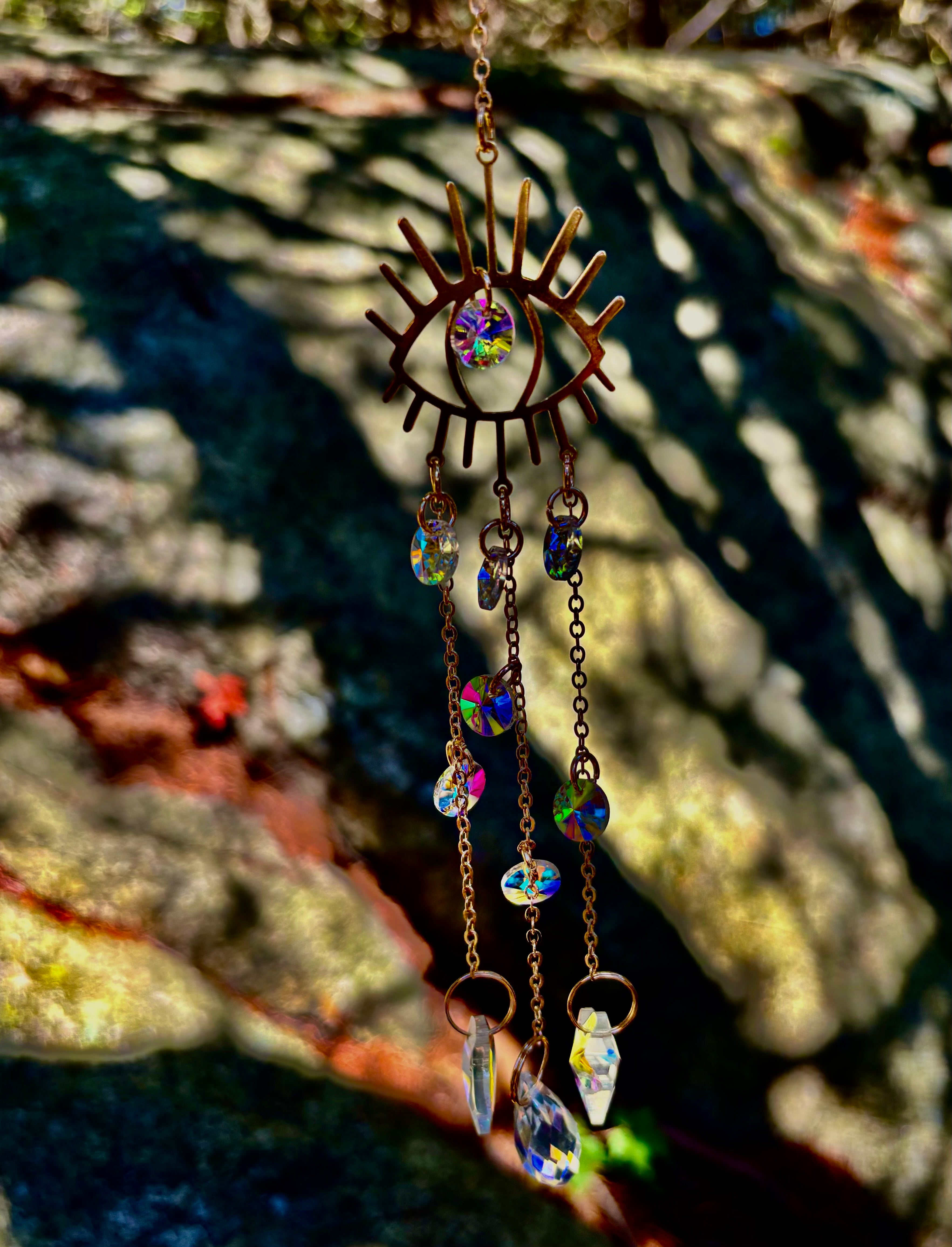 Evil Eye Crystal Suncatcher – Light, Protection & Positive Energy | | Wiccan Center