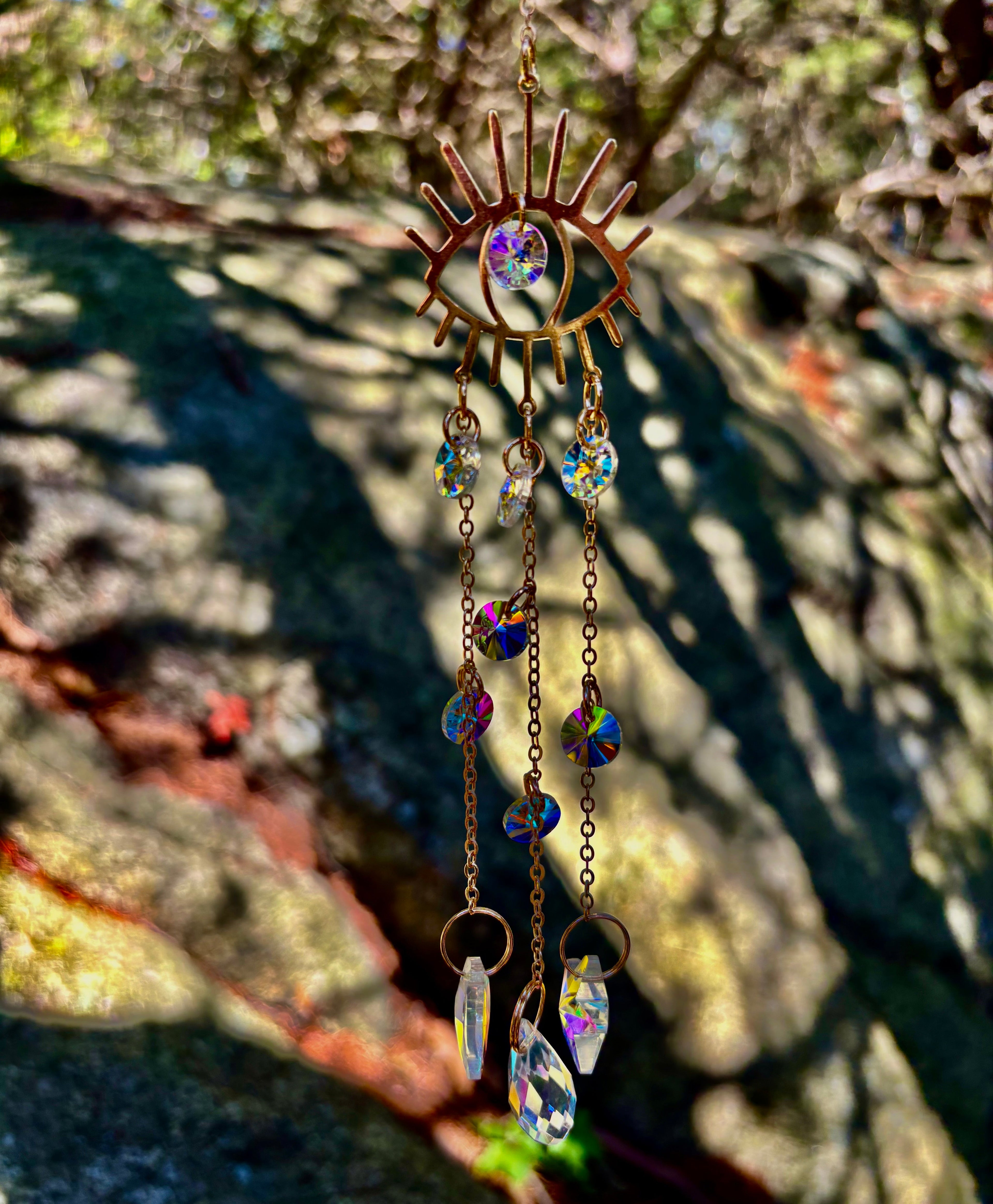 Evil Eye Crystal Suncatcher – Light, Protection & Positive Energy | | Wiccan Center