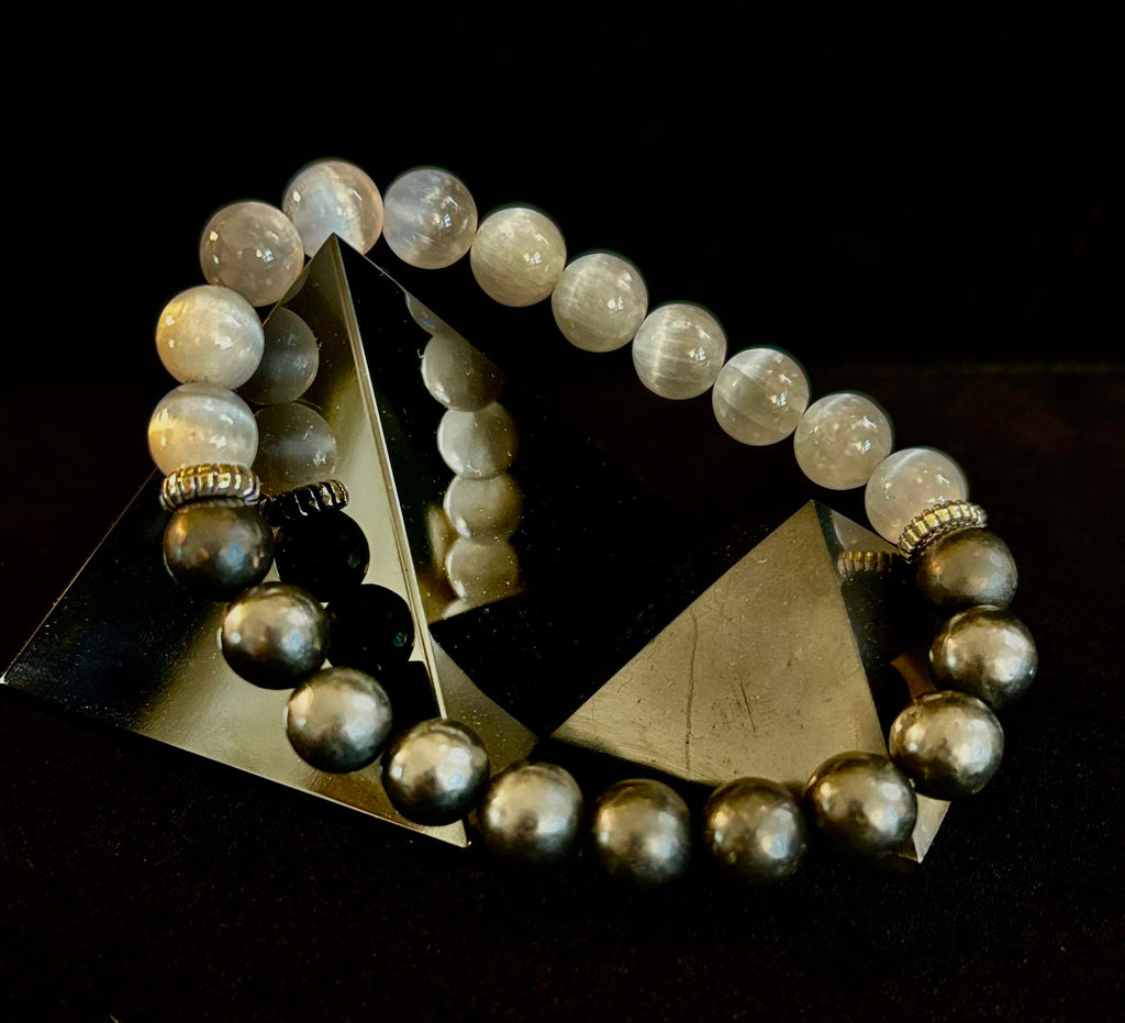 Protection Intention Bracelet – Shungite & Selenite Energy Bracelet | | Wiccan Center