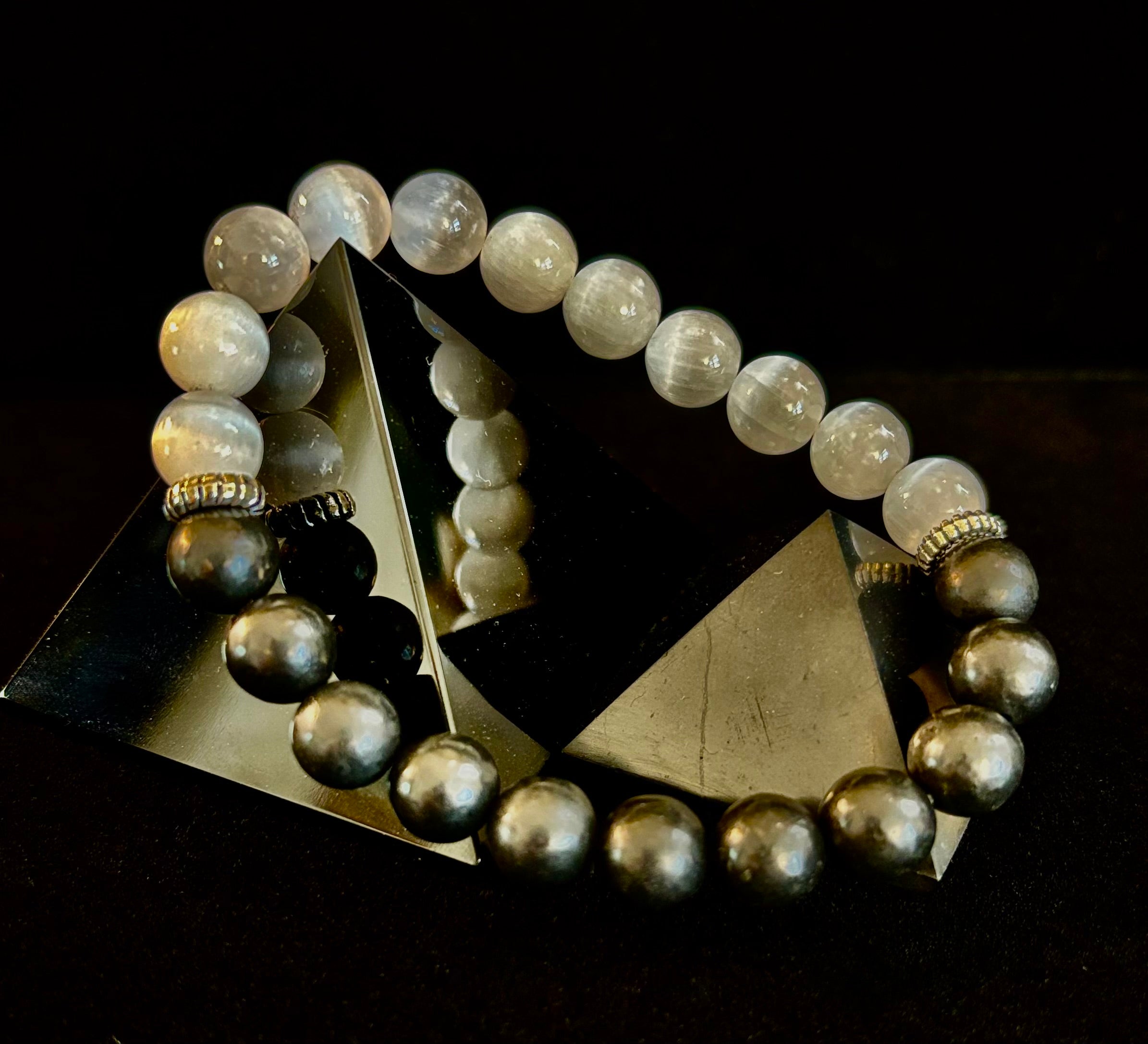 Protection Intention Bracelet – Shungite & Selenite Energy Bracelet | | Wiccan Center