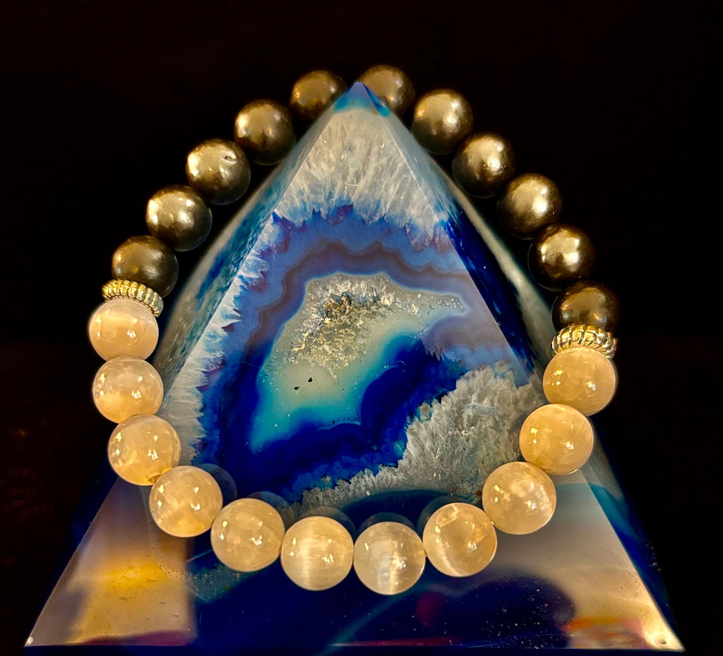 Protection Intention Bracelet – Shungite & Selenite Energy Bracelet | | Wiccan Center