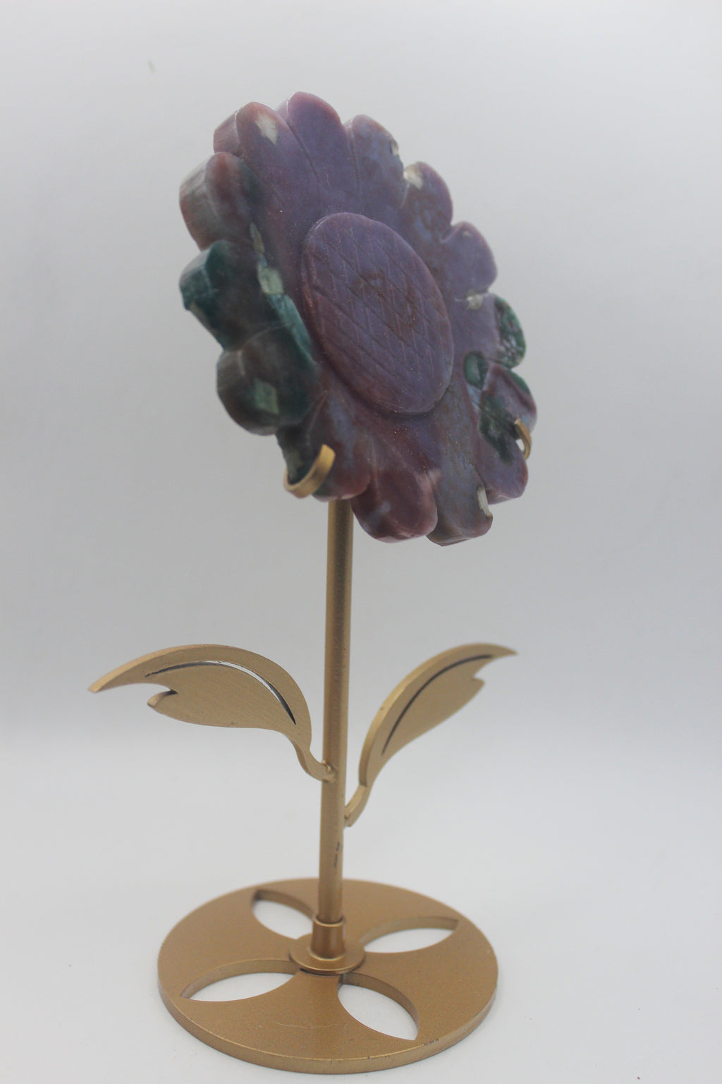 Crystal Sunflower Carving with Metal Stand – Joyful Energy & Meaningful Décor | | Wiccan Center