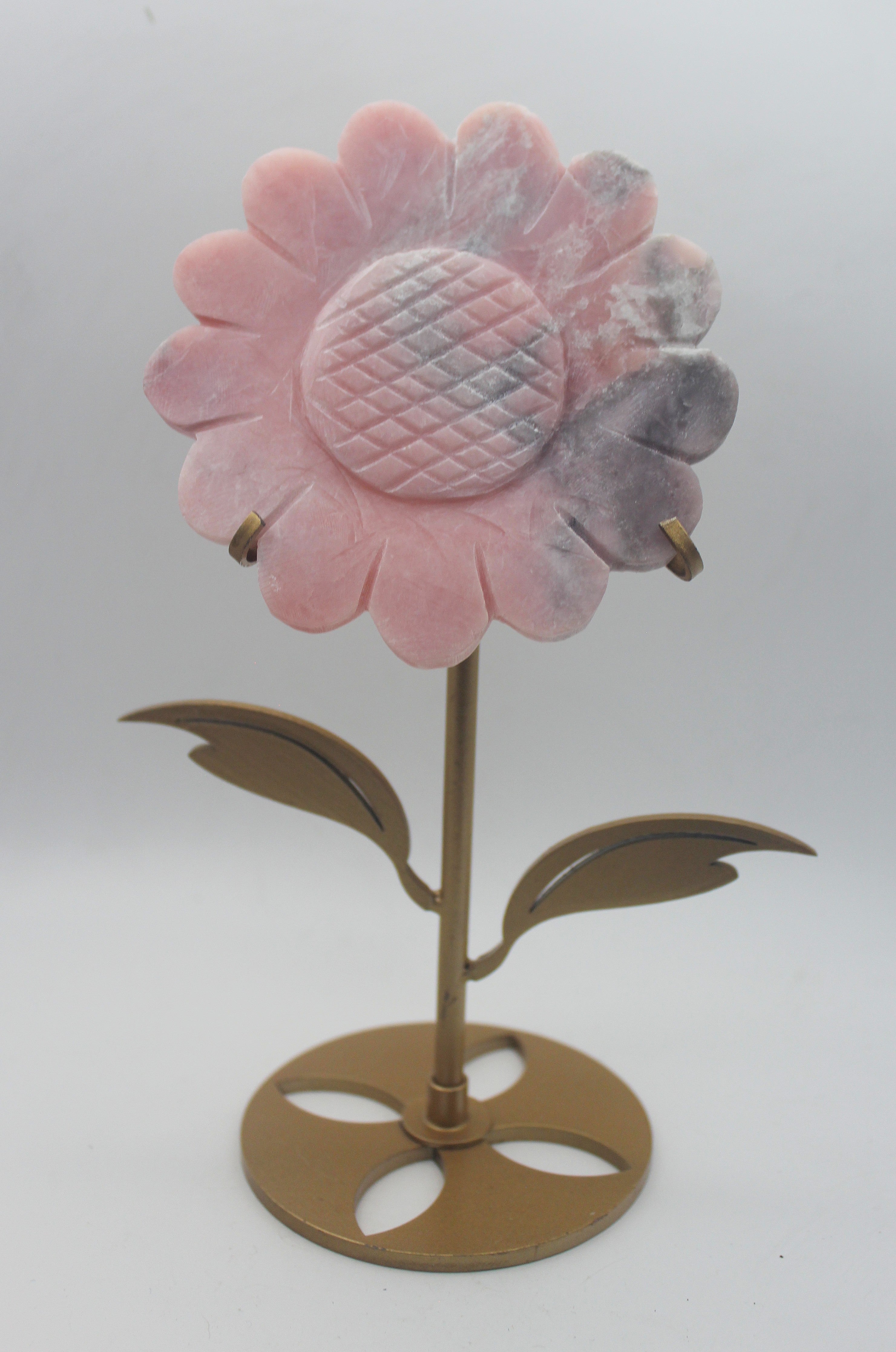 Crystal Sunflower Carving with Metal Stand – Joyful Energy & Meaningful Décor | | Wiccan Center