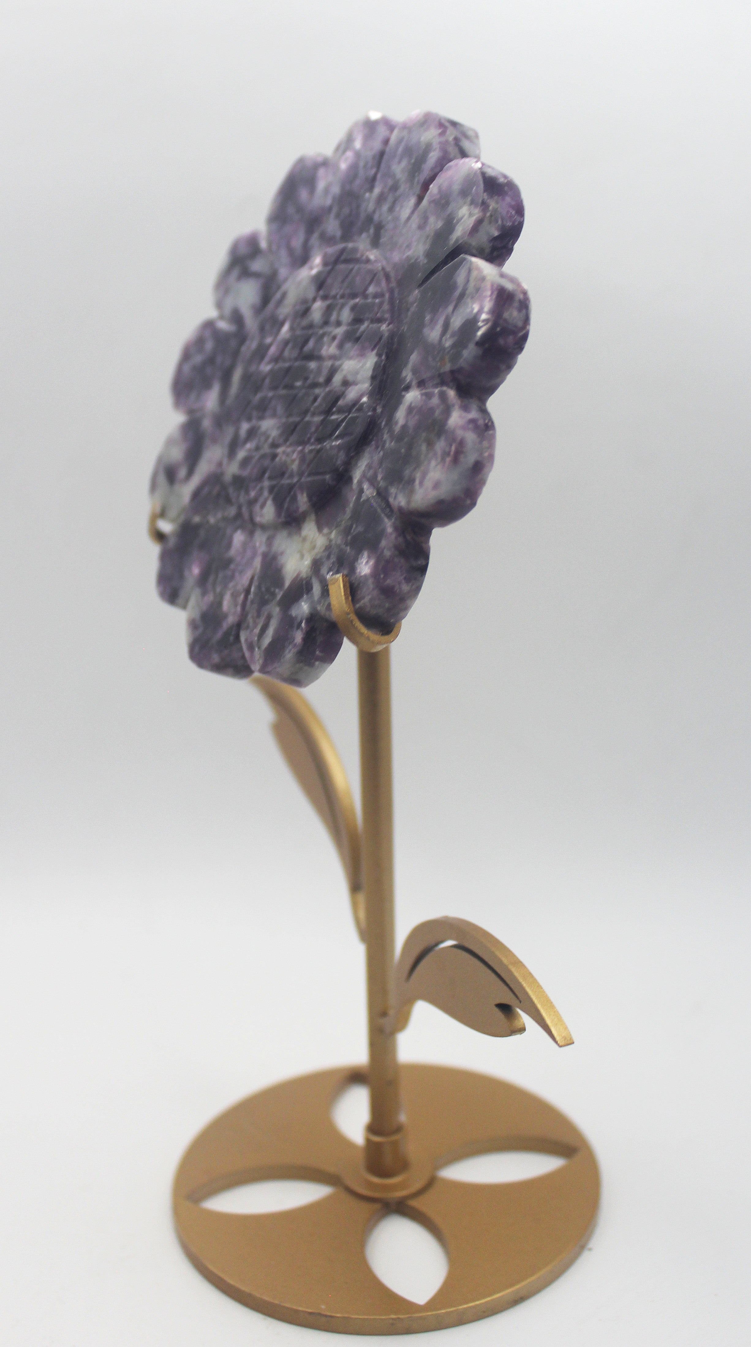 Crystal Sunflower Carving with Metal Stand – Joyful Energy & Meaningful Décor | | Wiccan Center