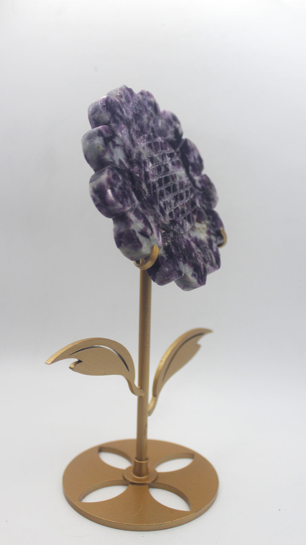 Crystal Sunflower Carving with Metal Stand – Joyful Energy & Meaningful Décor | | Wiccan Center