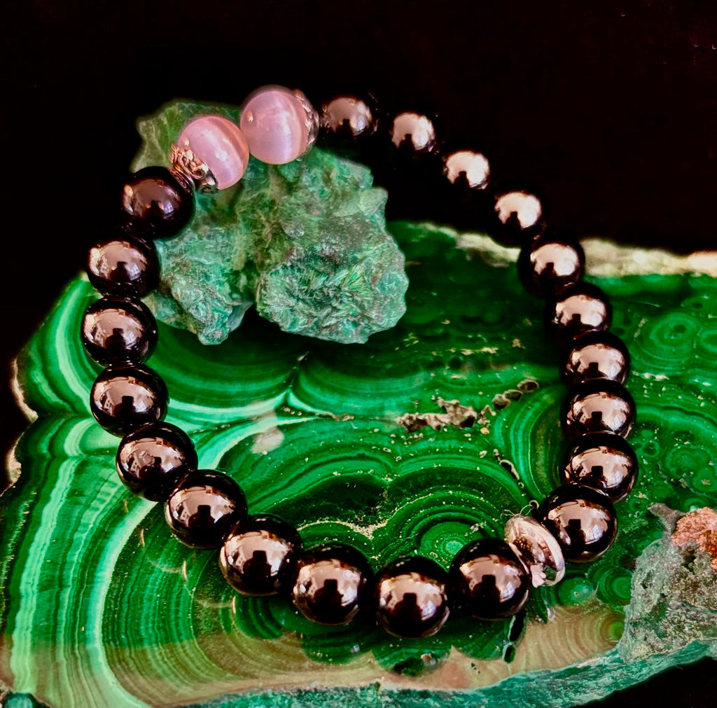Energy Shield Bracelet – Black Obsidian & Selenite Protection Bracelet | | Wiccan Center