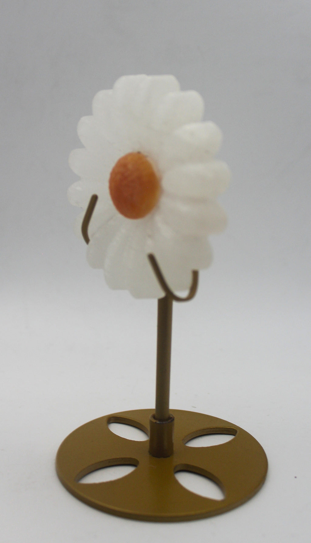 Selenite Daisy Carving with Stand – Cleansing Energy Floral Crystal Decor | | Wiccan Center