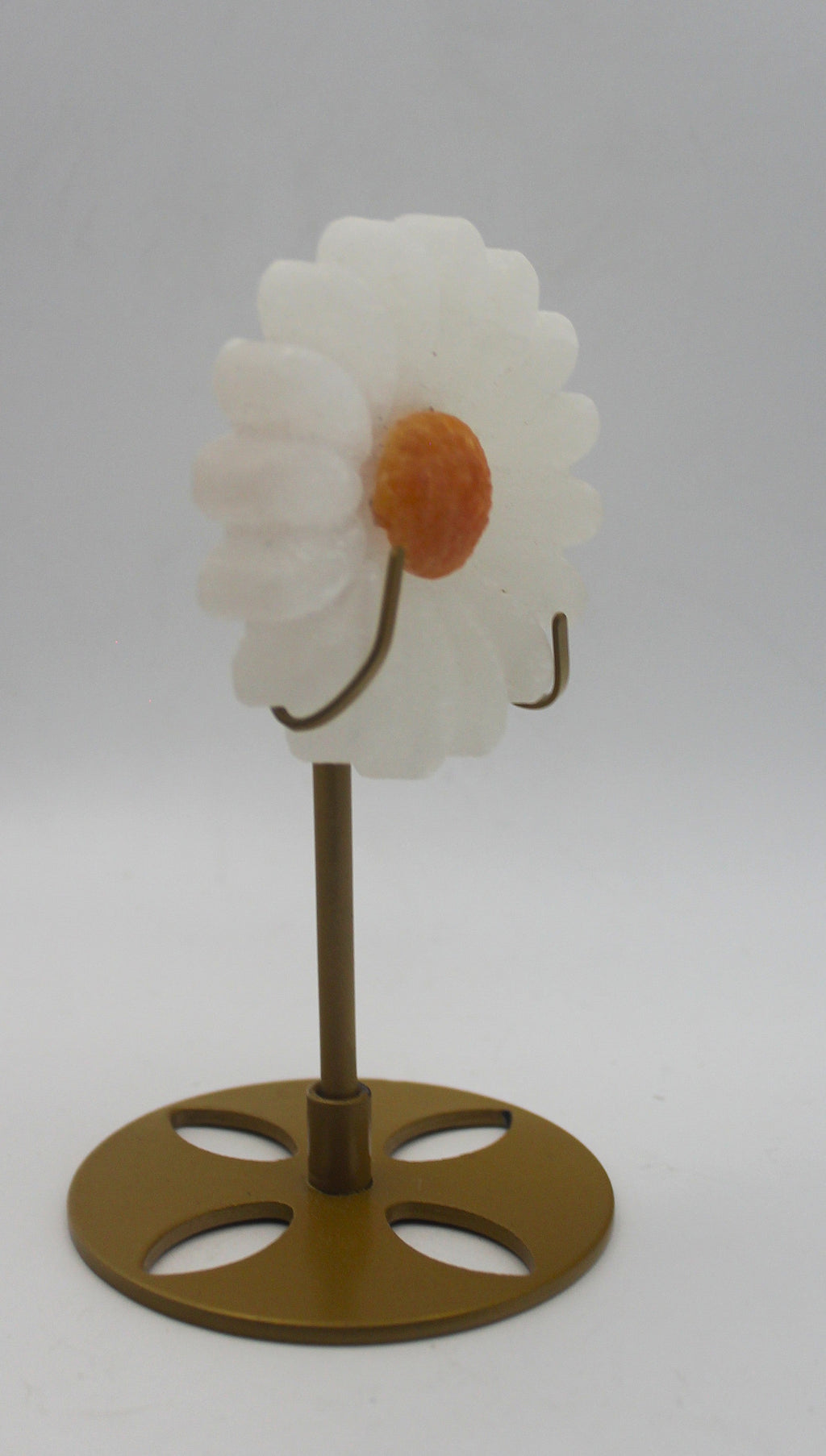 Selenite Daisy Carving with Stand – Cleansing Energy Floral Crystal Decor | | Wiccan Center