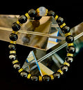 Divine Balance Bracelet – Selenite & Black Obsidian with Gold Accents | | Wiccan Center