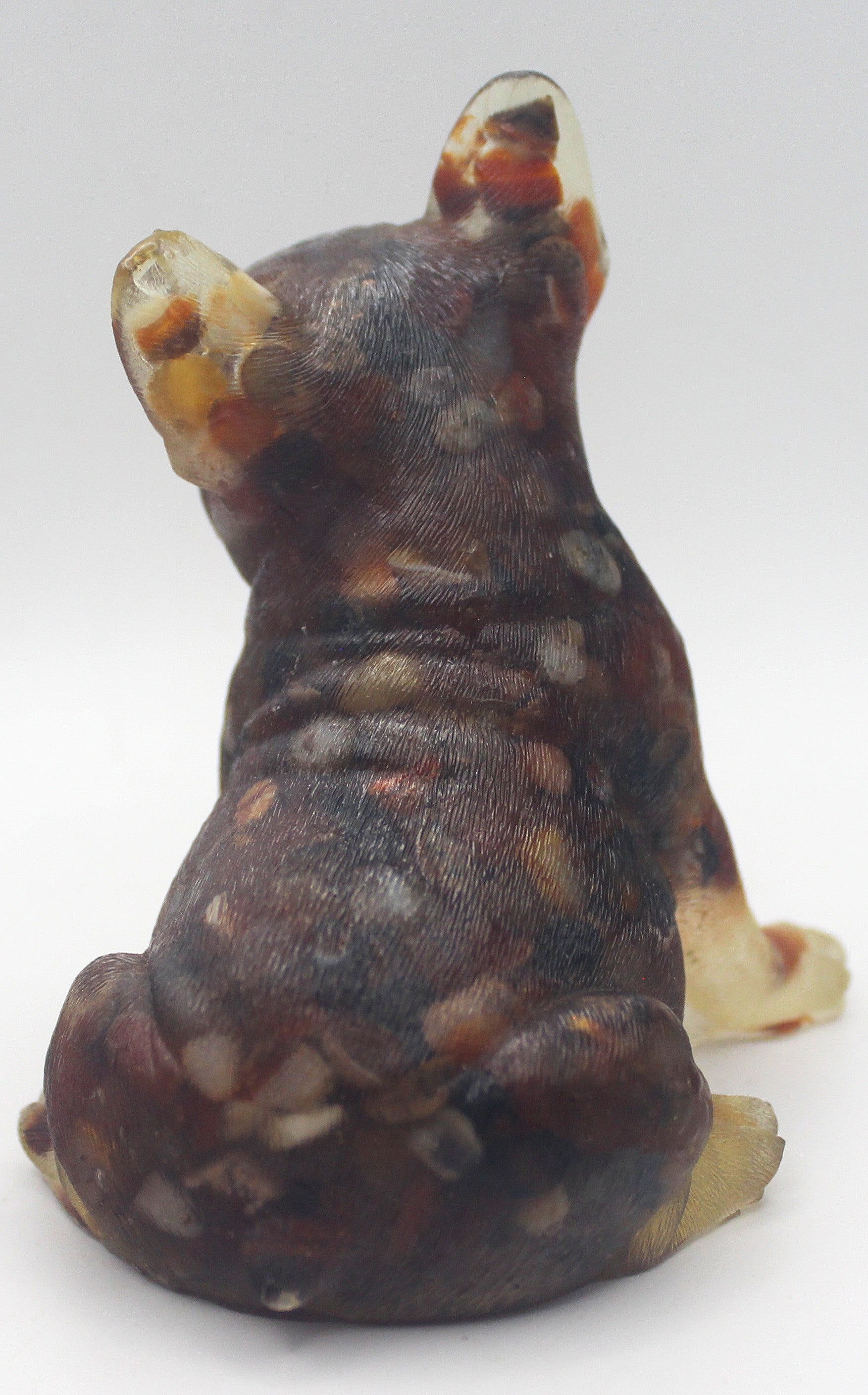 Resin Crystal Chip French Bulldog Figurine – Gemstone-Infused Décor | | Wiccan Center