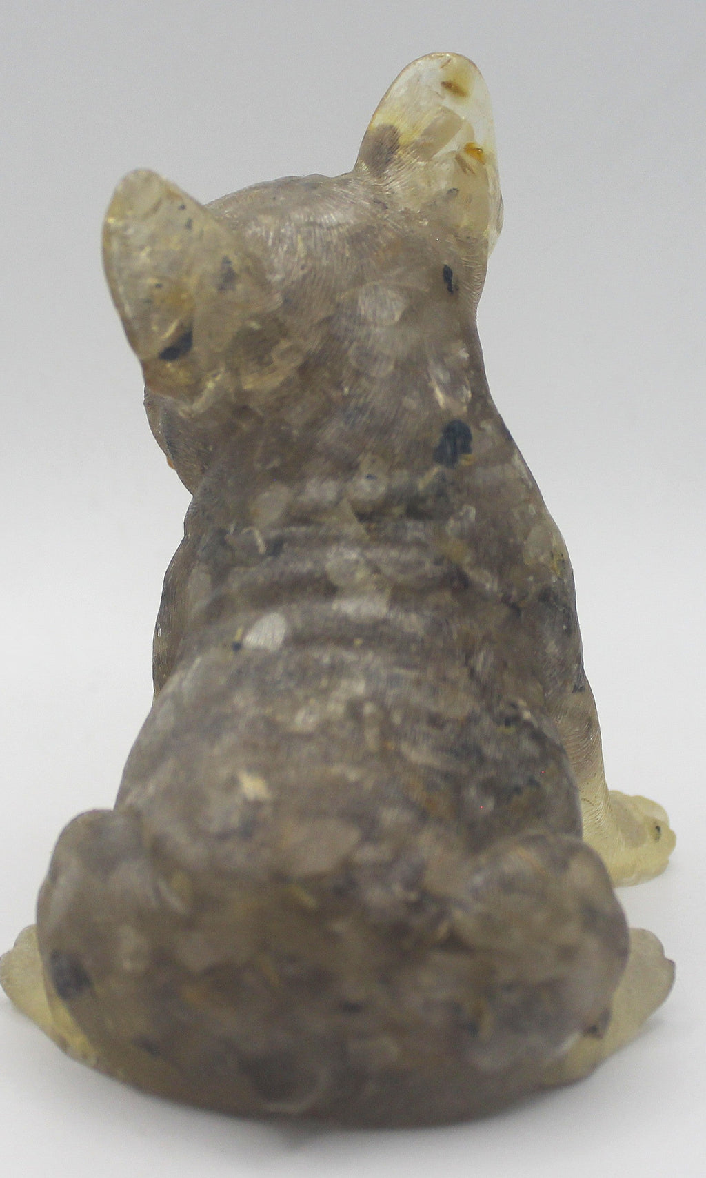 Resin Crystal Chip French Bulldog Figurine – Gemstone-Infused Décor | | Wiccan Center