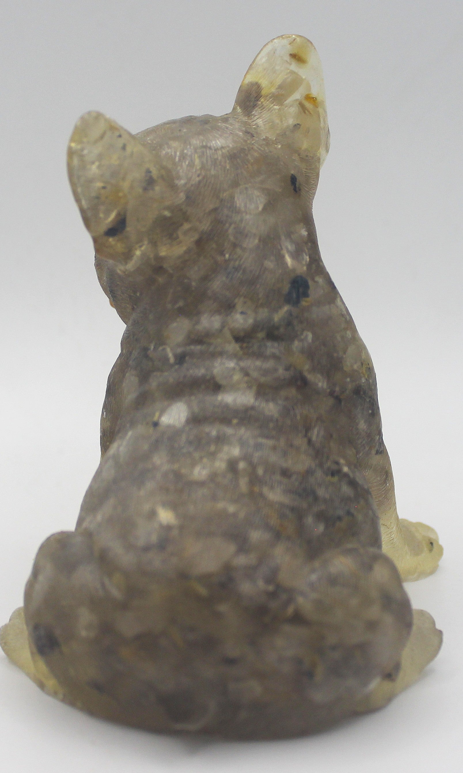 Resin Crystal Chip French Bulldog Figurine – Gemstone-Infused Décor | | Wiccan Center