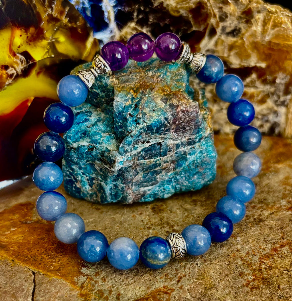 Calm Mind Bracelet – Amethyst & Blue Aventurine Anxiety Support | | Wiccan Center