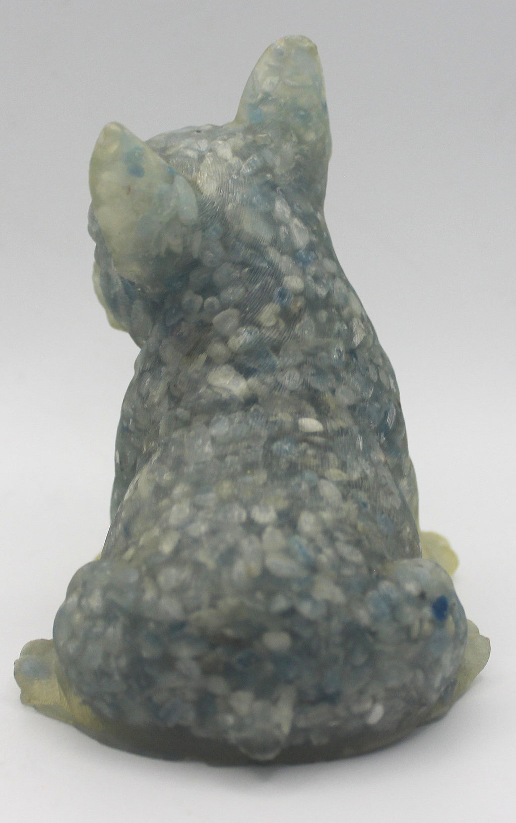 Resin Crystal Chip French Bulldog Figurine – Gemstone-Infused Décor | | Wiccan Center
