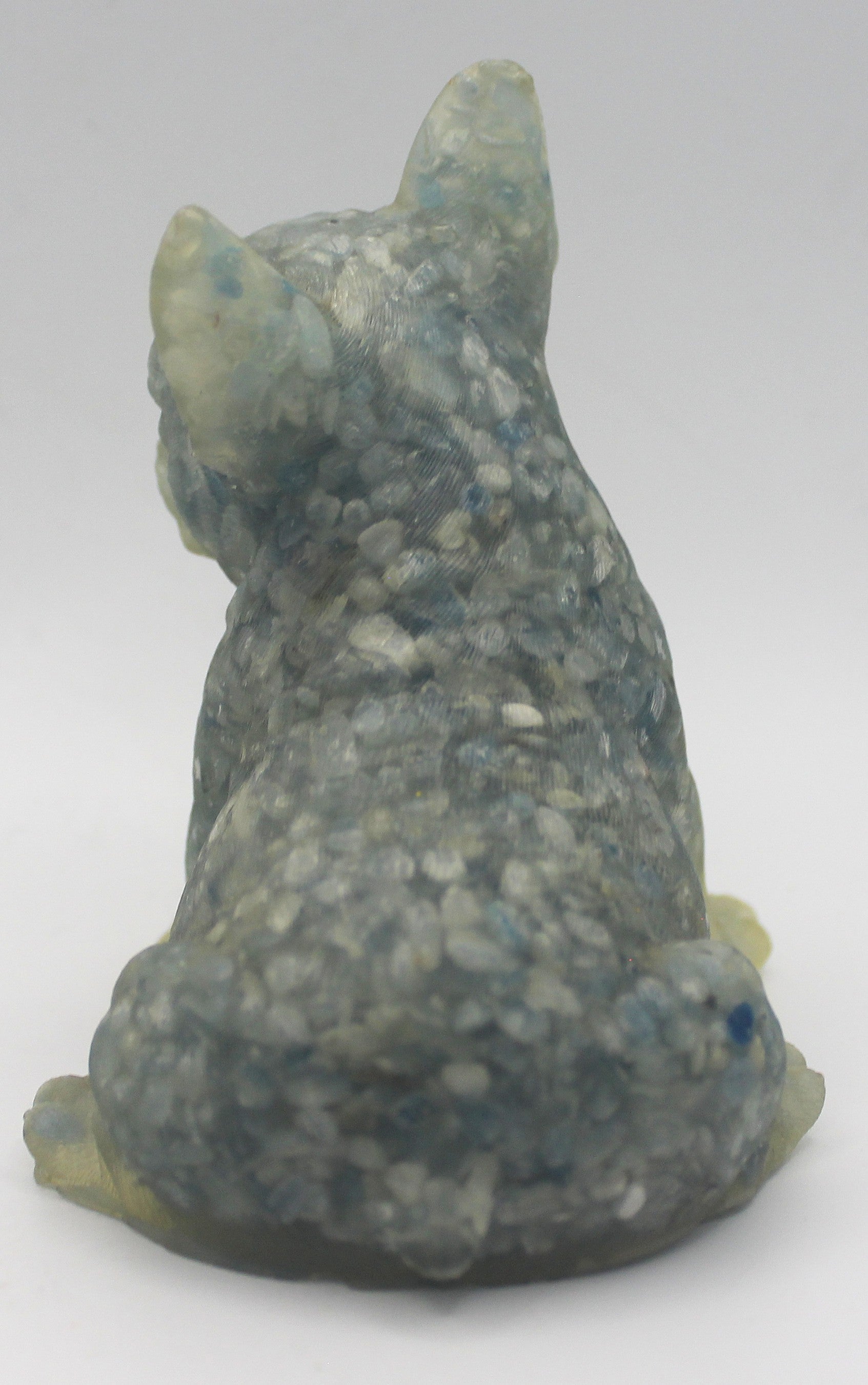 Resin Crystal Chip French Bulldog Figurine – Gemstone-Infused Décor | | Wiccan Center