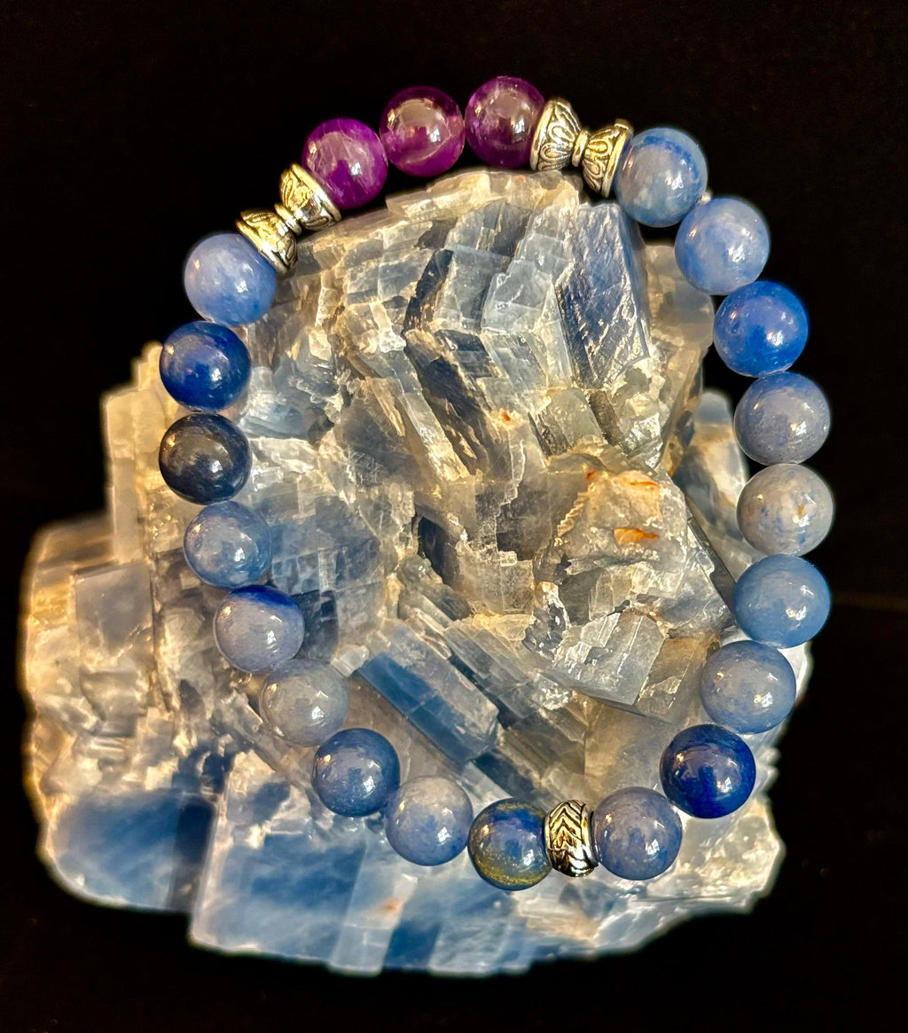 Calm Mind Bracelet – Amethyst & Blue Aventurine Anxiety Support | | Wiccan Center