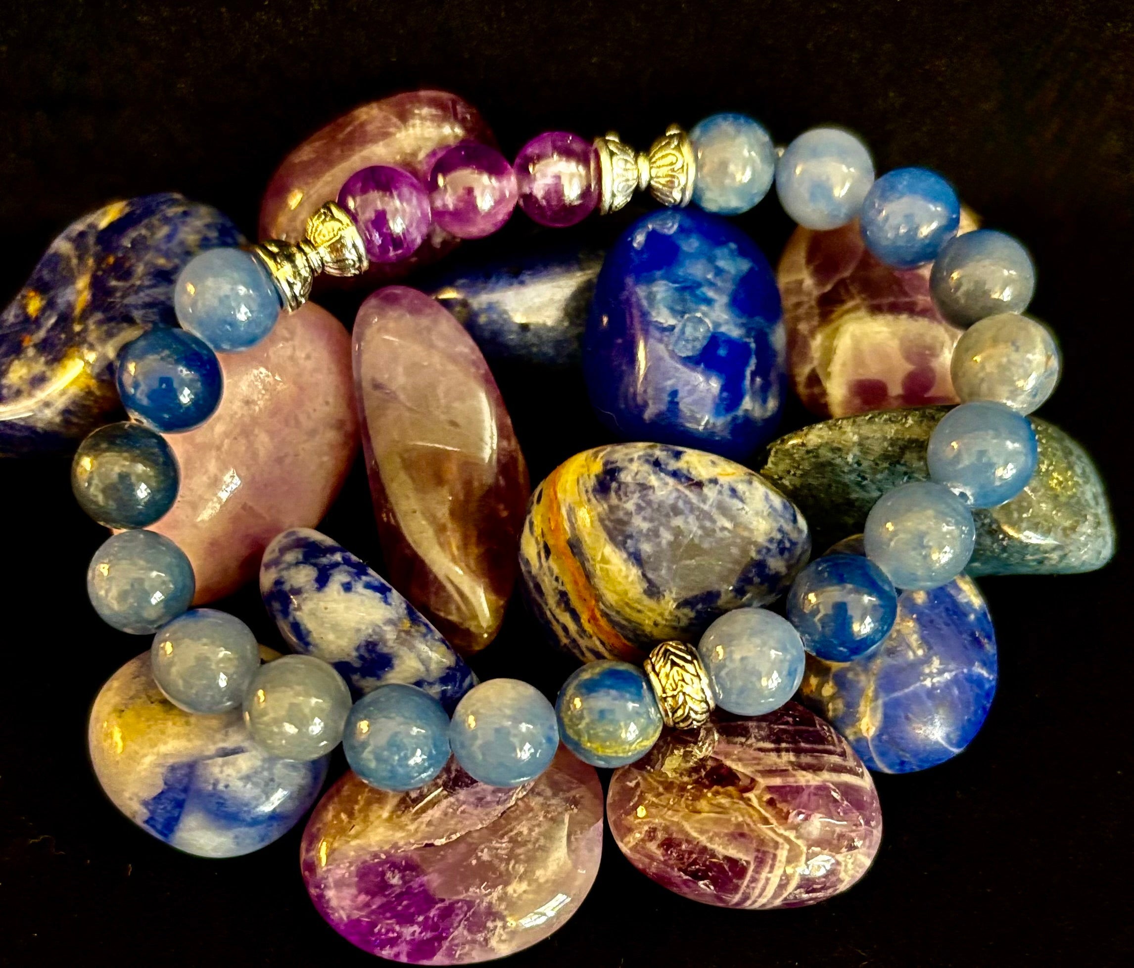 Calm Mind Bracelet – Amethyst & Blue Aventurine Anxiety Support | | Wiccan Center