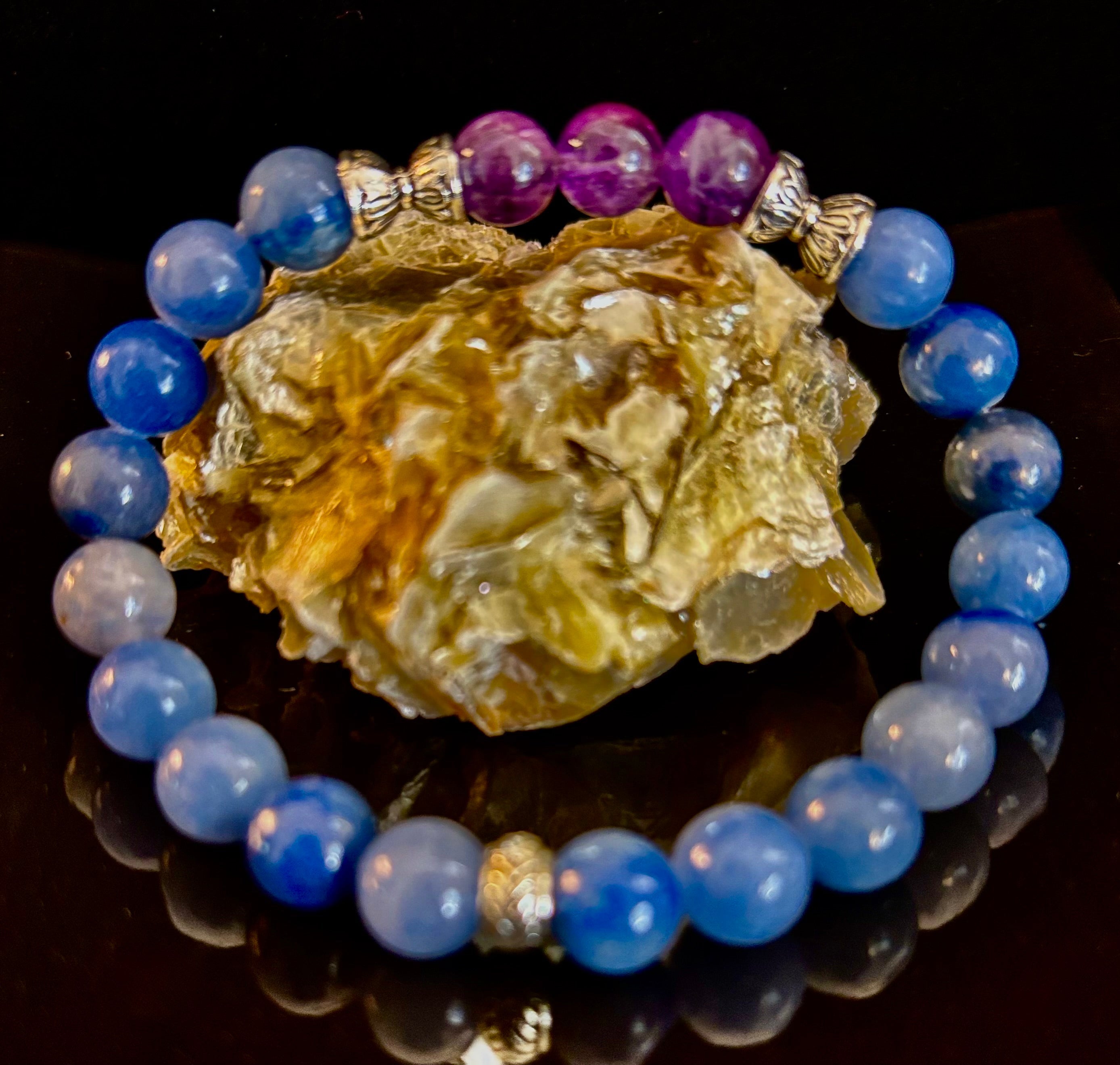 Calm Mind Bracelet – Amethyst & Blue Aventurine Anxiety Support | | Wiccan Center