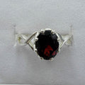 Sterling Silver Oval Garnet Infinity Ring – Size 7 – Passion, Strength & Grounding | Rings | Wiccan Center