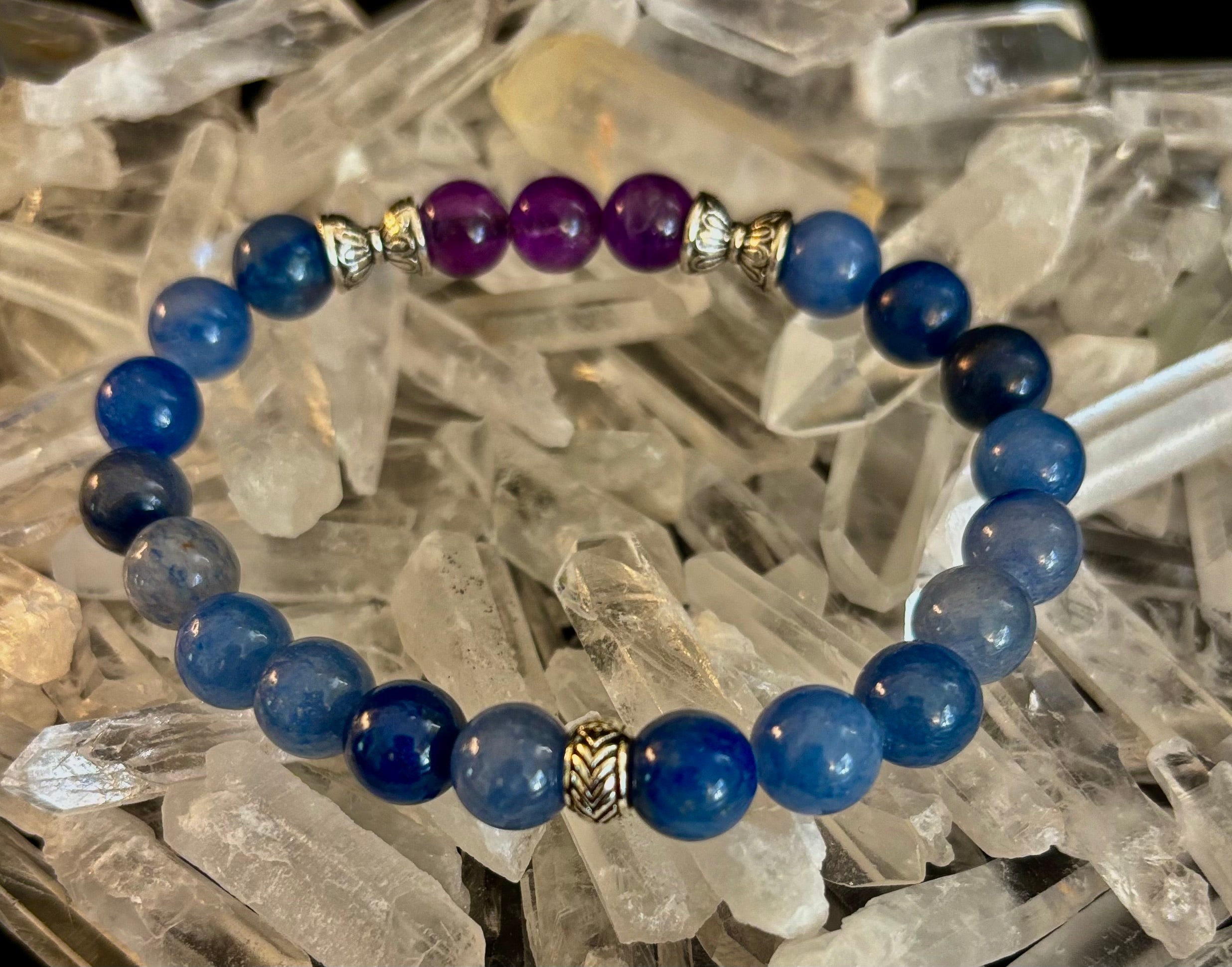 Calm Mind Bracelet – Amethyst & Blue Aventurine Anxiety Support | | Wiccan Center
