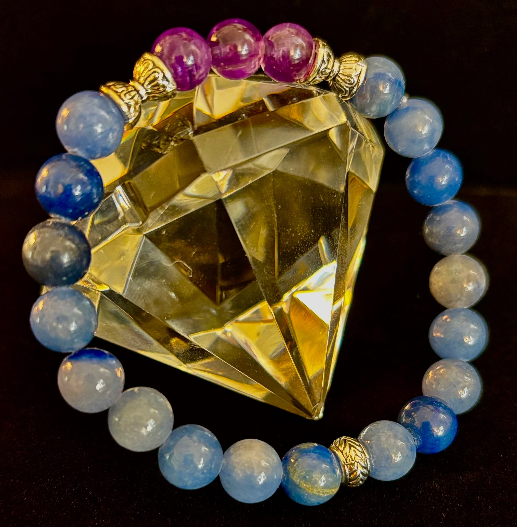 Calm Mind Bracelet – Amethyst & Blue Aventurine Anxiety Support | | Wiccan Center