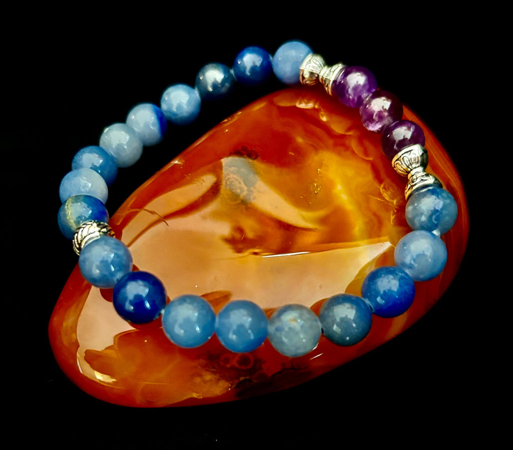 Calm Mind Bracelet – Amethyst & Blue Aventurine Anxiety Support | | Wiccan Center