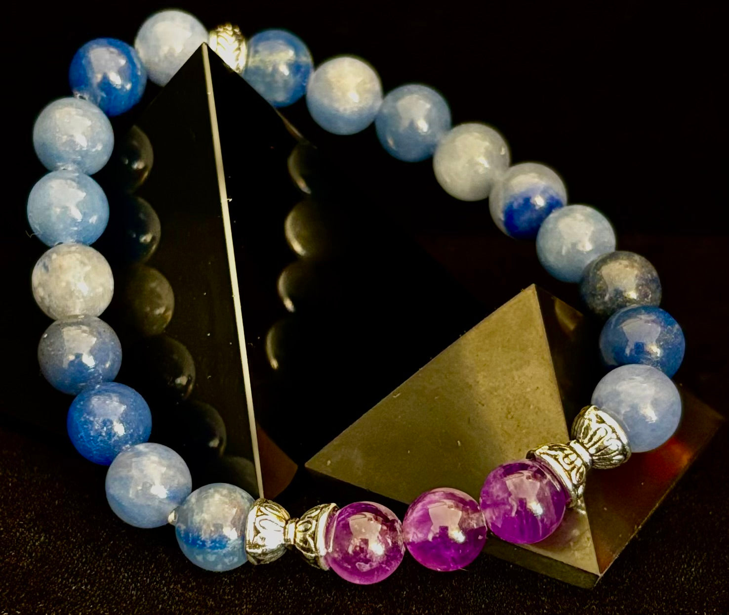 Calm Mind Bracelet – Amethyst & Blue Aventurine Anxiety Support | | Wiccan Center