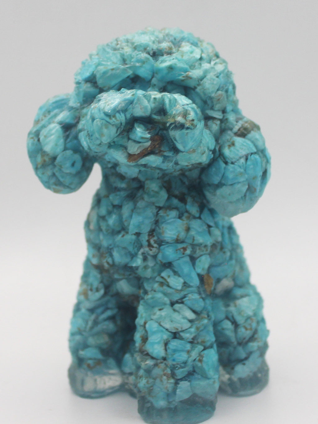 Resin Crystal Chip Poodle Figurine – Turquoise or Lapis Lazuli | | Wiccan Center