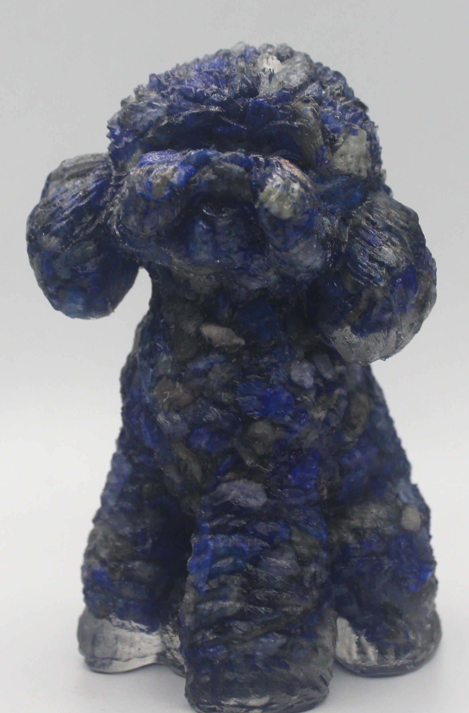 Resin Crystal Chip Poodle Figurine – Turquoise or Lapis Lazuli | | Wiccan Center