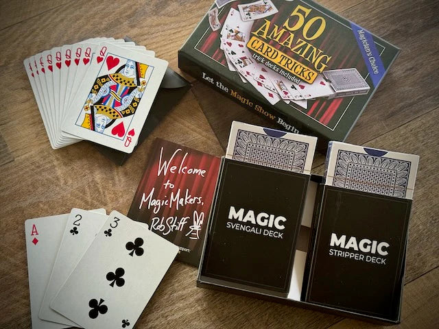 50 Amazing Card Tricks Kit Deluxe Edition | Magic Kit | Wiccan Center