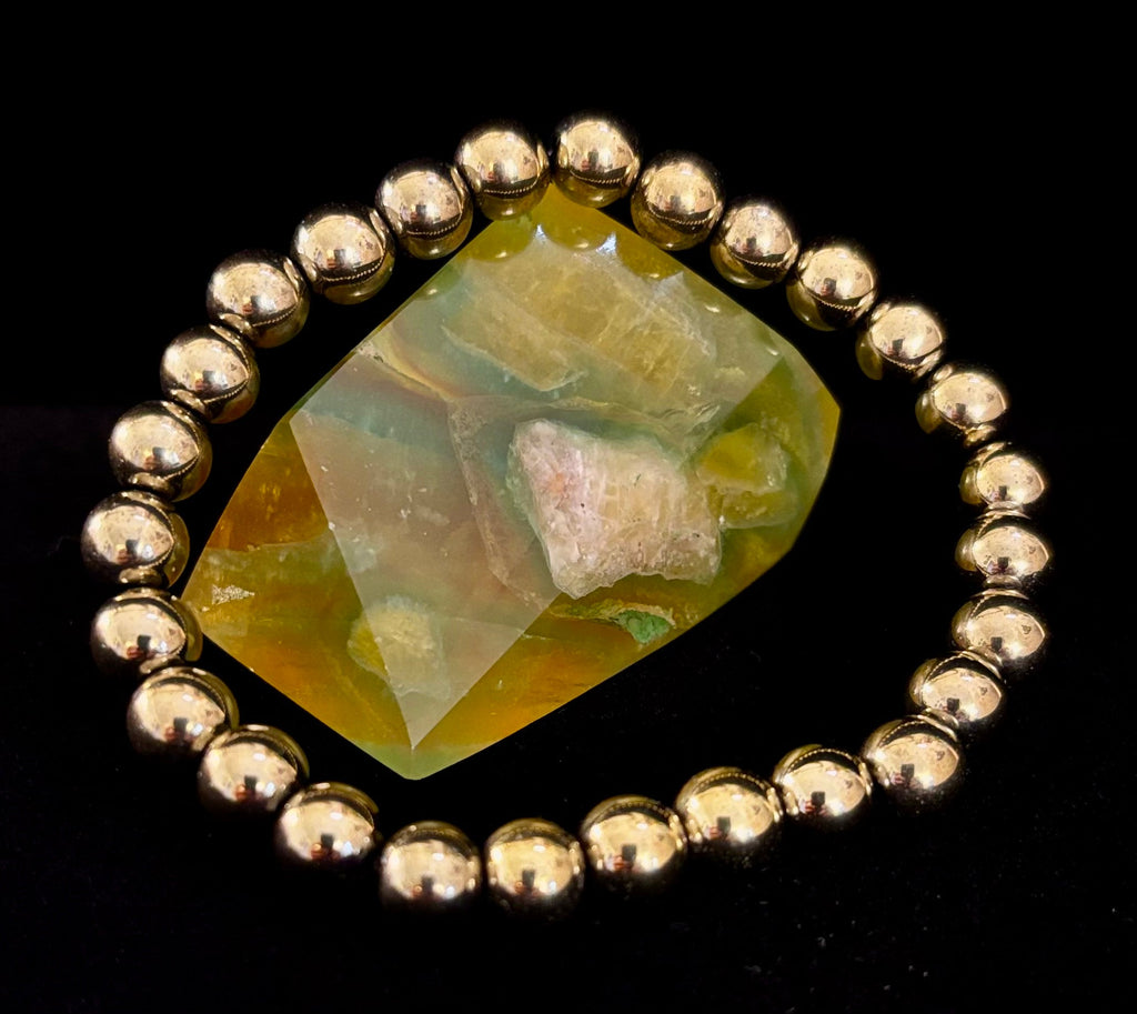 Golden Hematite Healing Bracelet – Strength • Confidence • Balance (8mm or 10mm, Medium Wrists) | | Wiccan Center