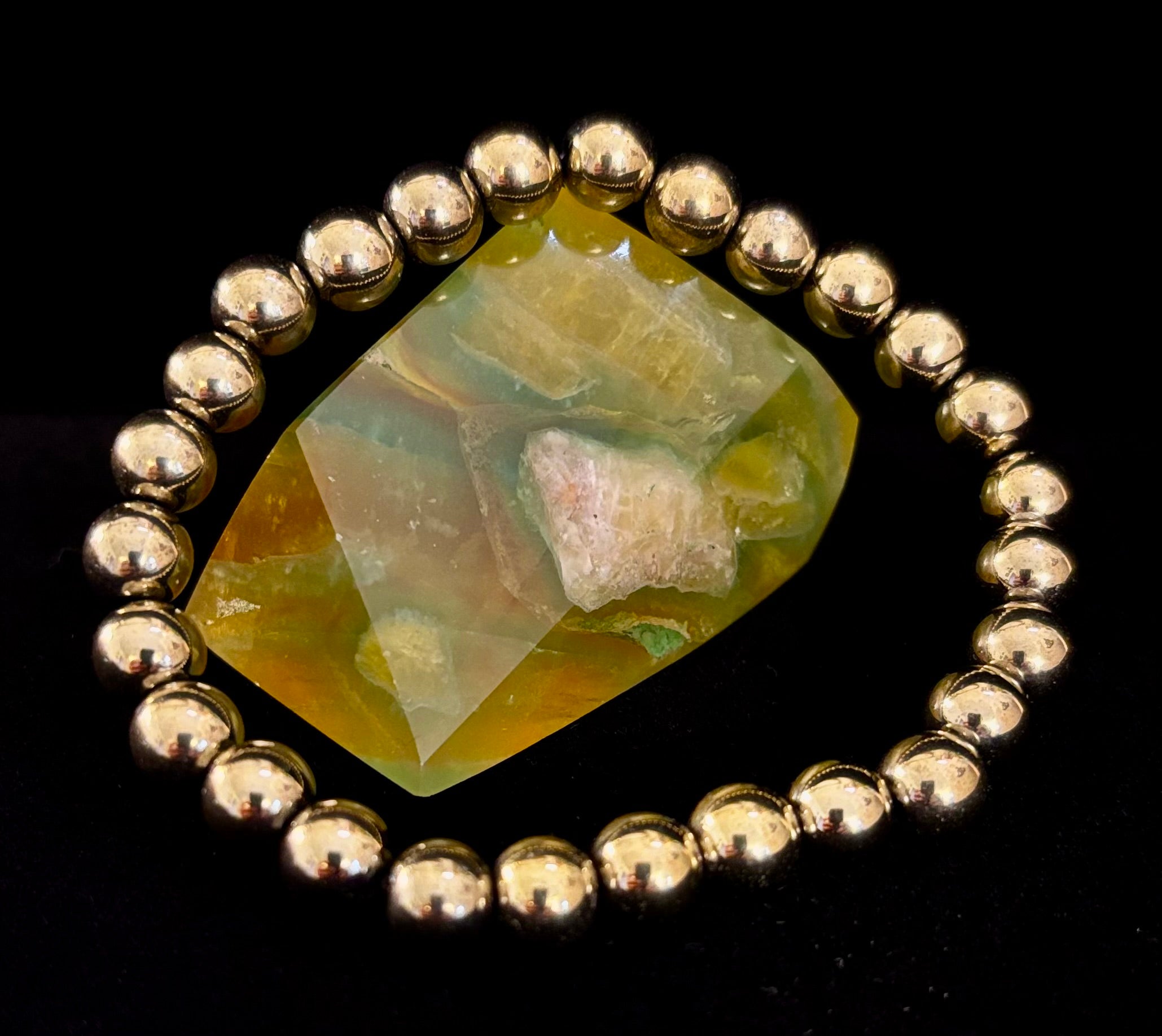 Golden Hematite Healing Bracelet – Strength • Confidence • Balance (8mm or 10mm, Medium Wrists) | | Wiccan Center