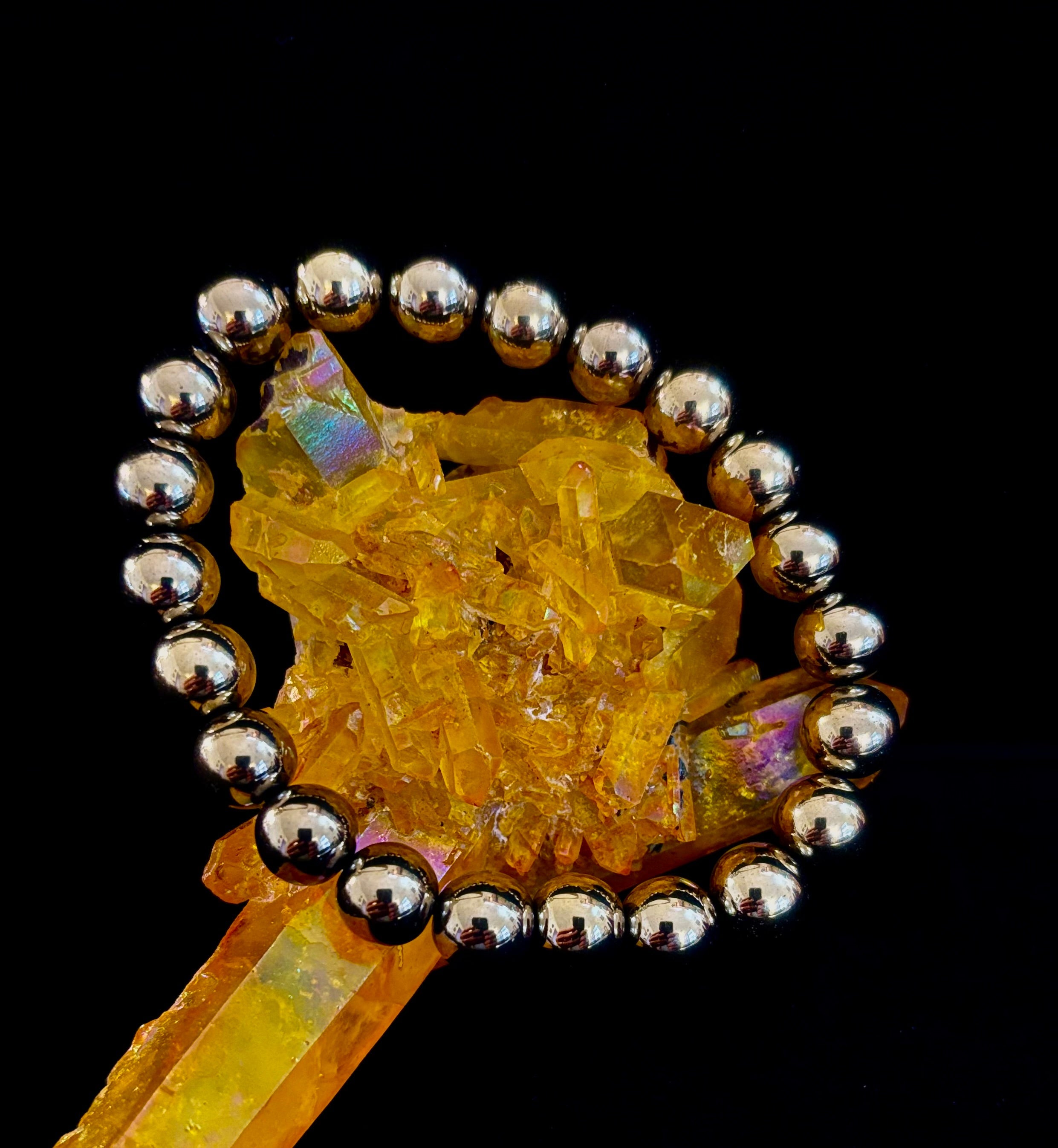 Golden Hematite Healing Bracelet – Strength • Confidence • Balance (8mm or 10mm, Medium Wrists) | | Wiccan Center