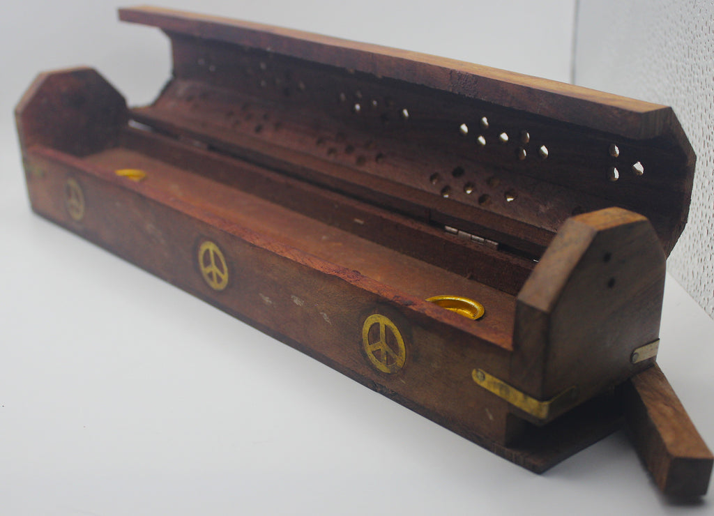 Coffin Incense Burner with Hidden Compartment | | Wiccan Center