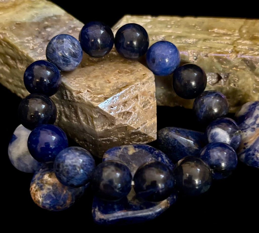 Sodalite Gemstone Bracelet – Intuition, Truth & Emotional Balance (Small to Large Wrist Size Options) | | Wiccan Center