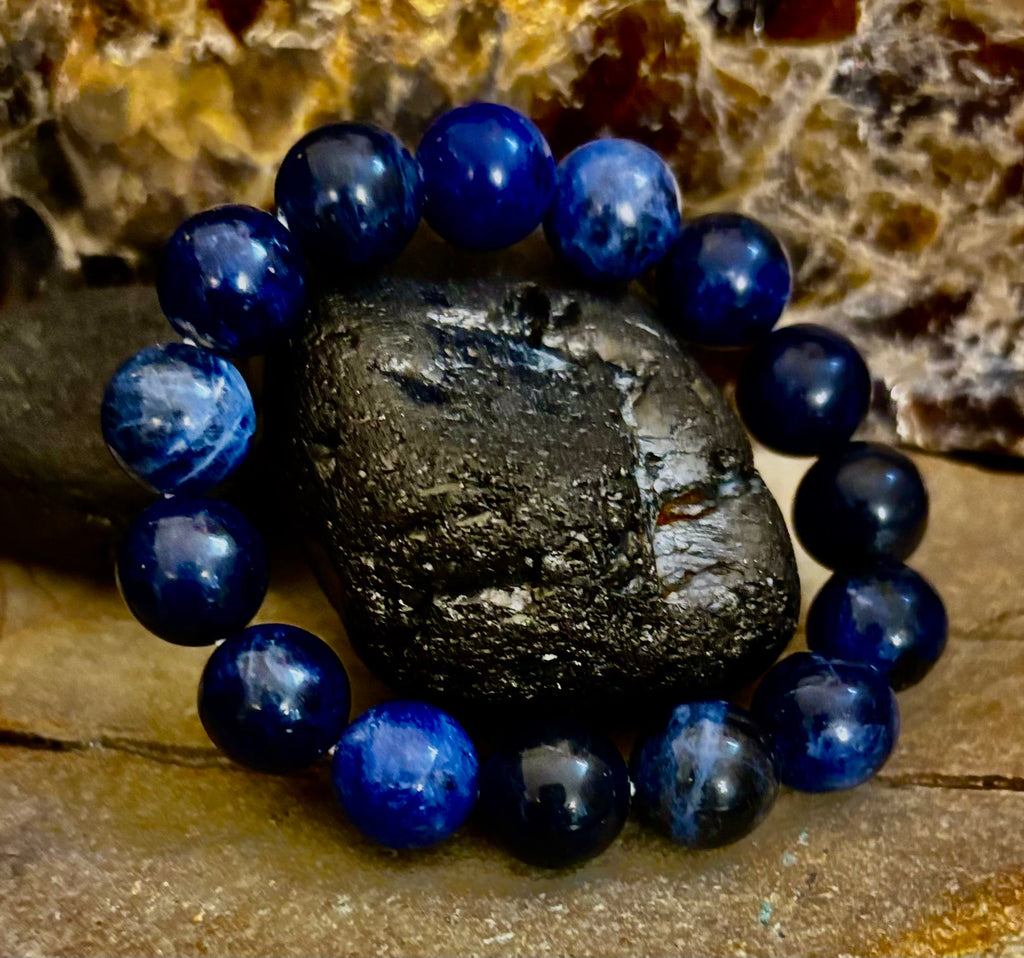 Sodalite Gemstone Bracelet – Intuition, Truth & Emotional Balance (Small to Large Wrist Size Options) | | Wiccan Center