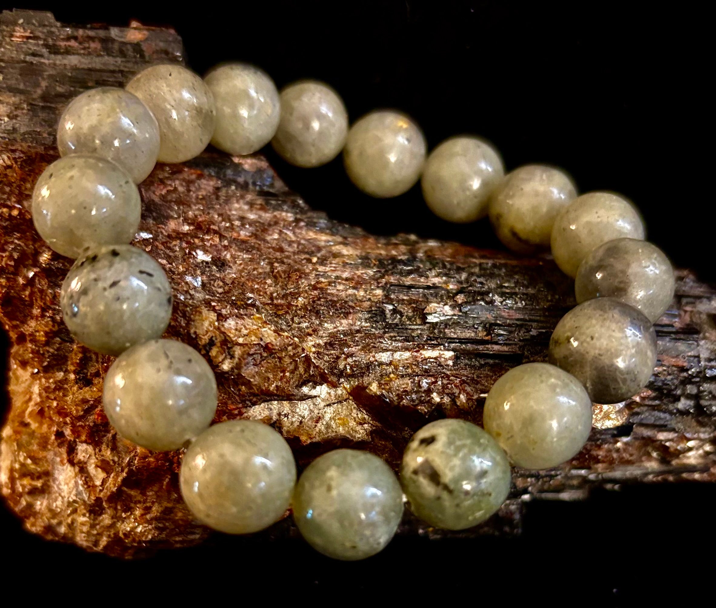 Labradorite Protection & Transformation Bracelet – 8mm, 10mm, 12mm Natural Stones | | Wiccan Center