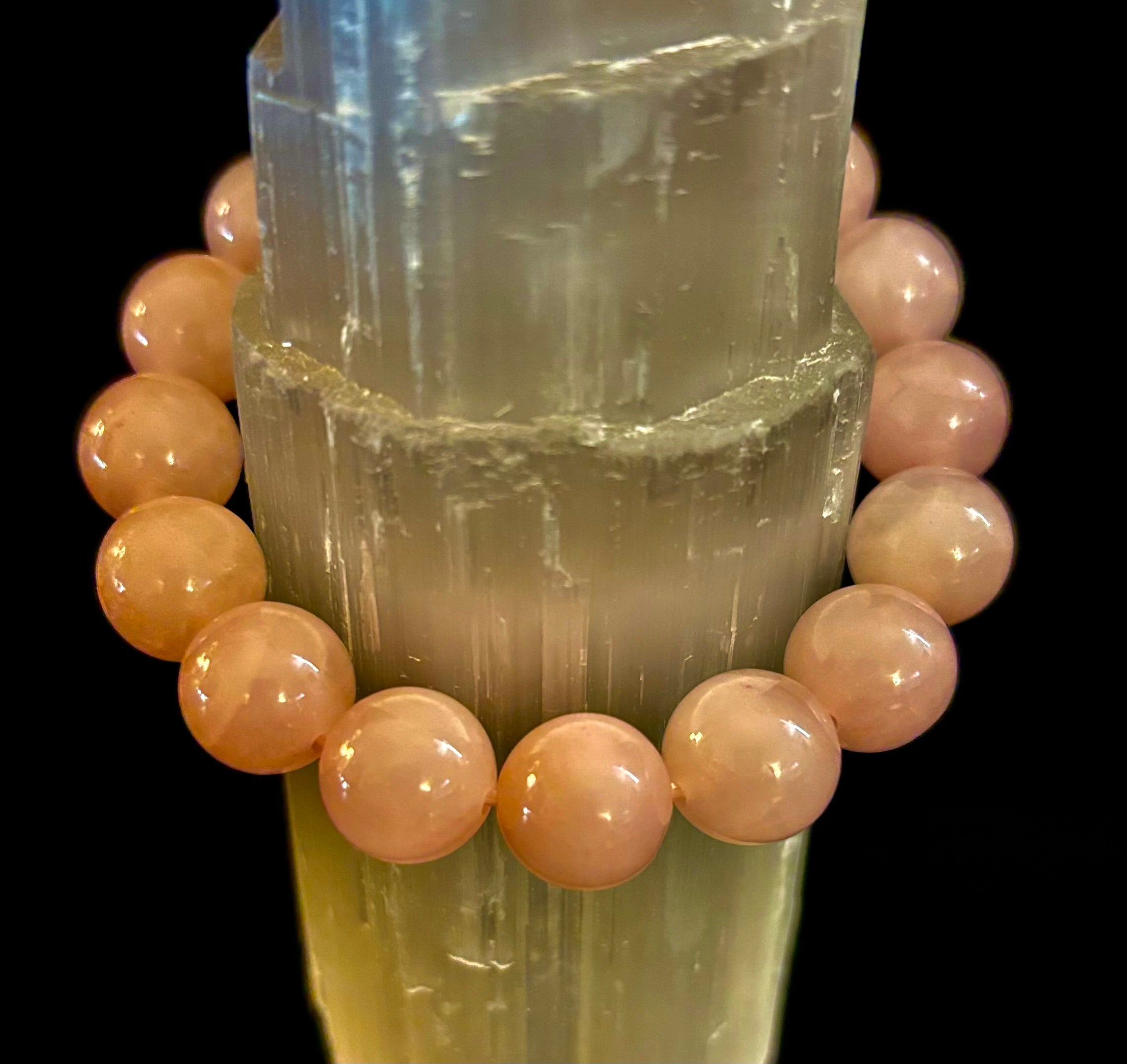 Rose Quartz Bracelet 8mm, 10mm & 12mm – Reiki-Infused Love, Healing & Self-Worth Jewelry (Multiple Wrist Sizes) | | Wiccan Center