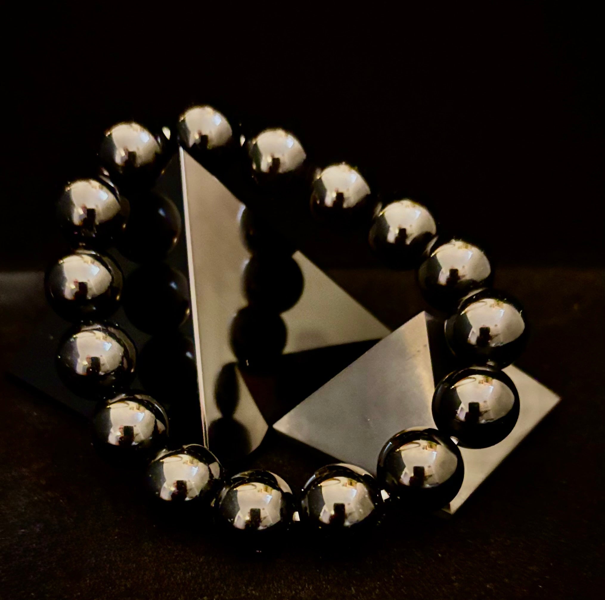 Black Obsidian Beaded Bracelet – Grounding, Protection & Inner Peace